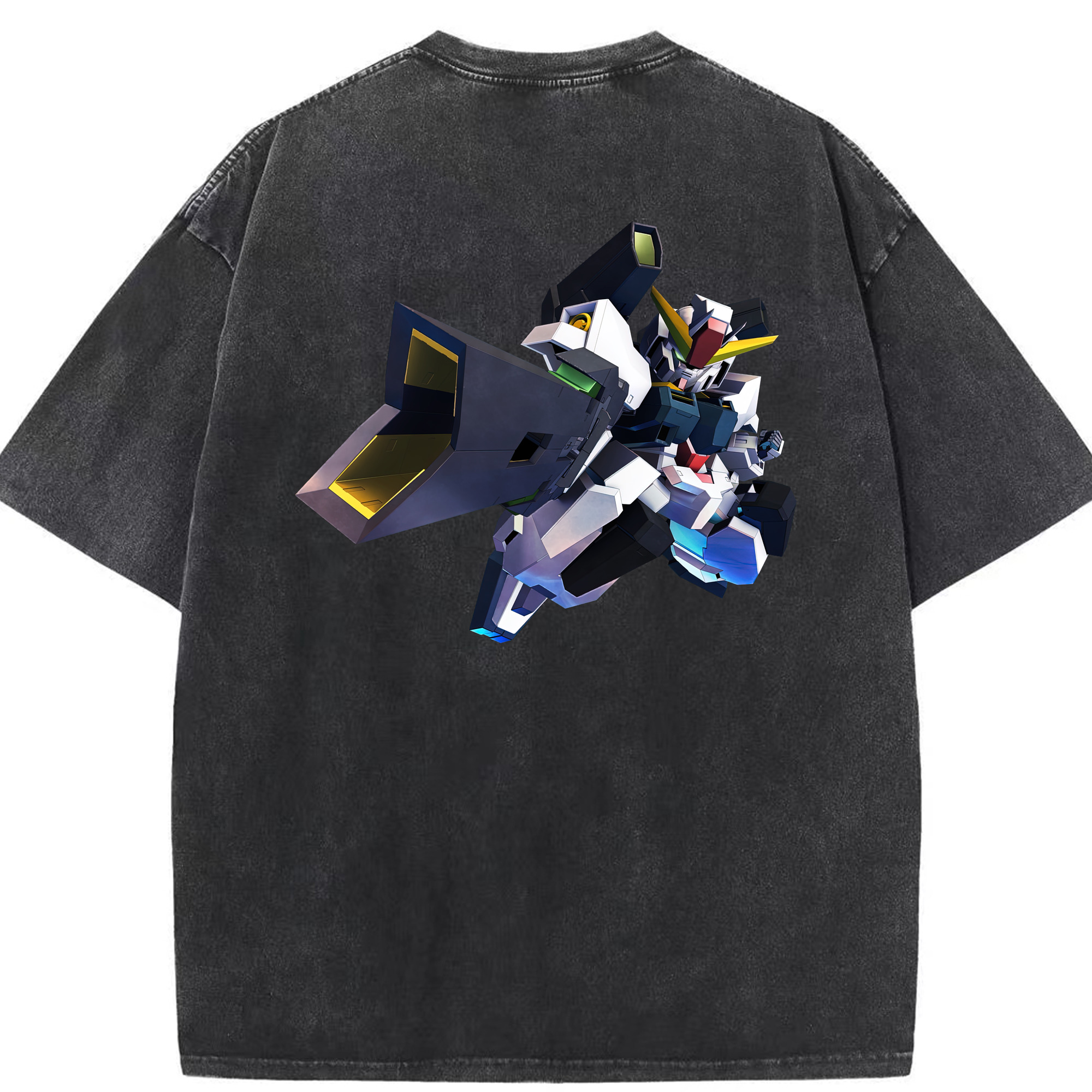（画像用） 機動戦士ガンダム Mobile Suit Gundam 綿100% ヴィンテージ風 半袖Tシャツ（背面プリント）