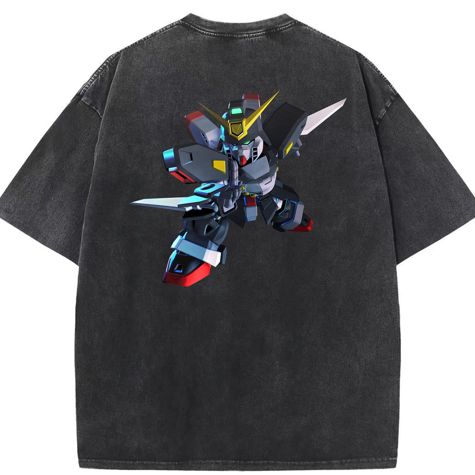 （画像用） 機動戦士ガンダム Mobile Suit Gundam 綿100% ヴィンテージ風 半袖Tシャツ（背面プリント）