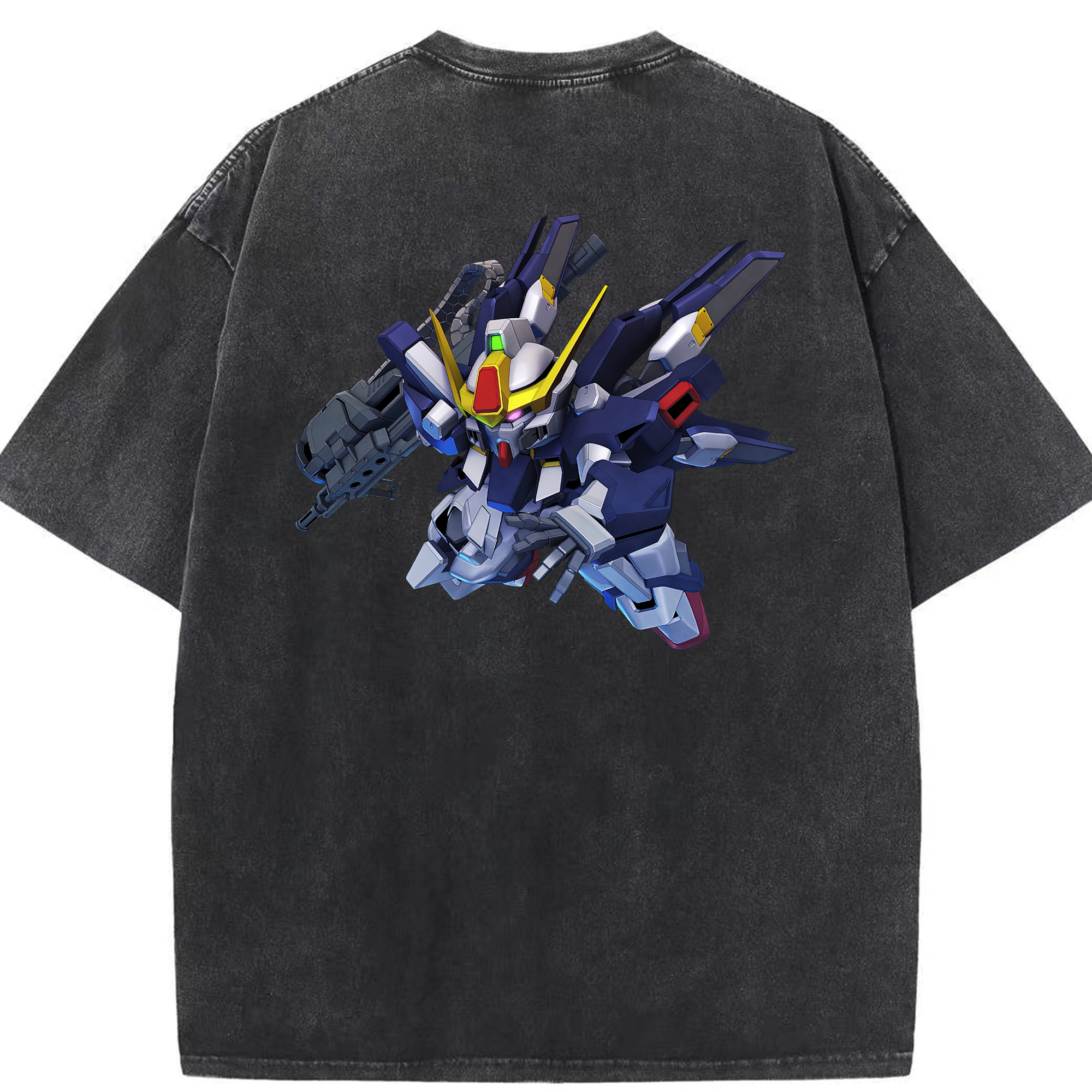 （画像用） 機動戦士ガンダム Mobile Suit Gundam 綿100% ヴィンテージ風 半袖Tシャツ（背面プリント）