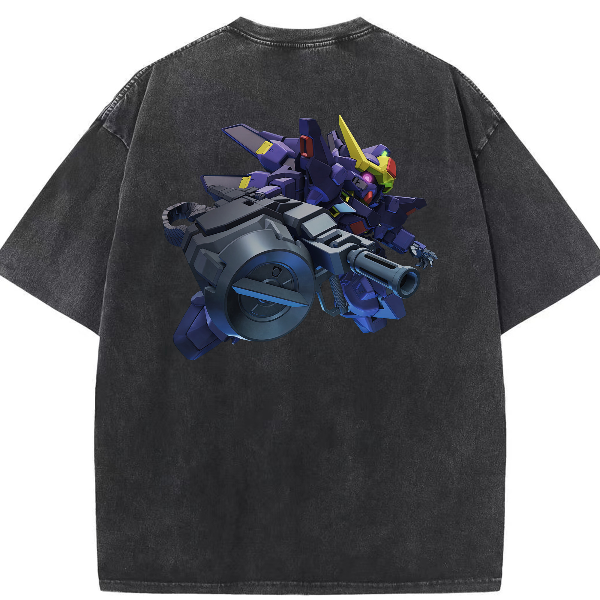 （画像用） 機動戦士ガンダム Mobile Suit Gundam 綿100% ヴィンテージ風 半袖Tシャツ（背面プリント）