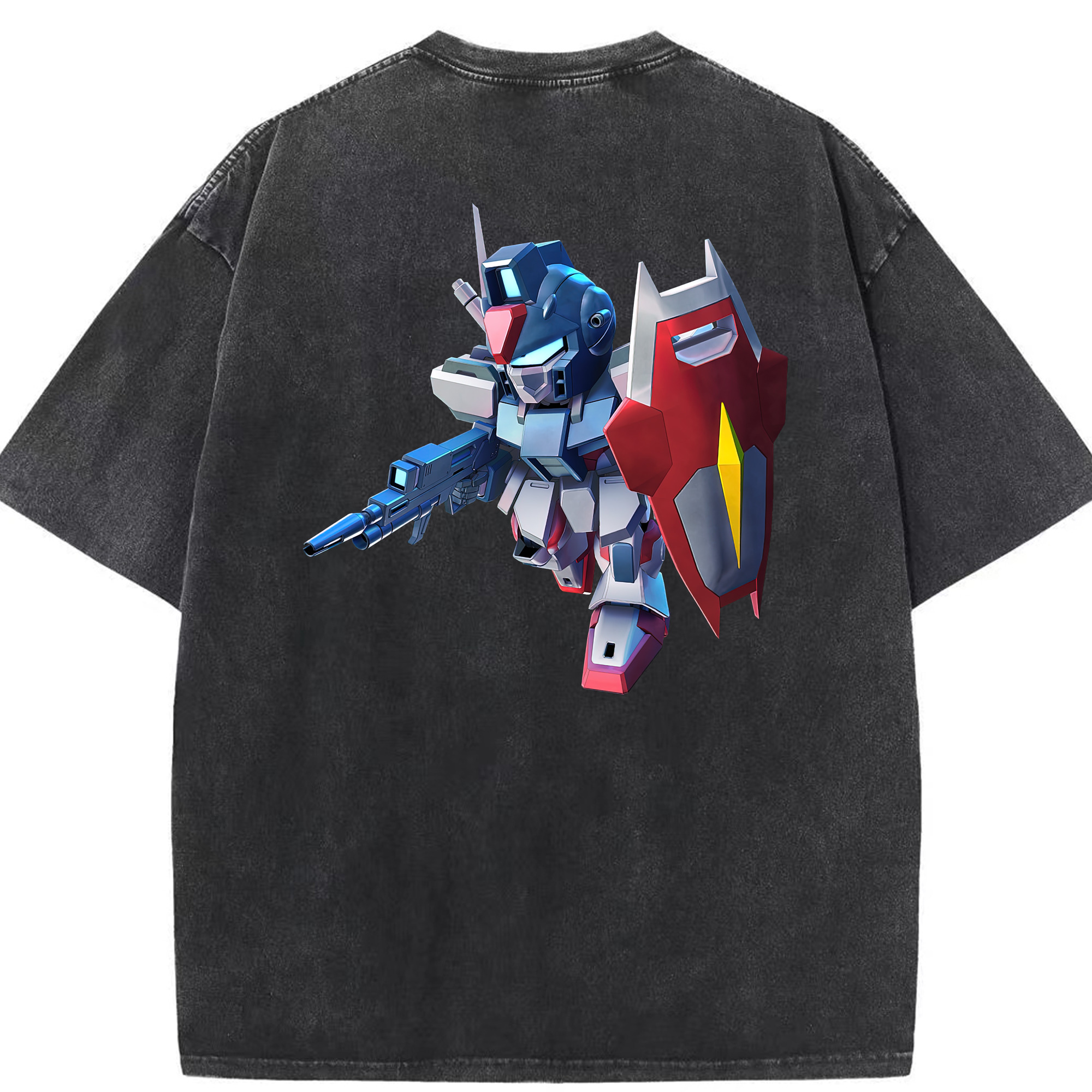 （画像用） 機動戦士ガンダム Mobile Suit Gundam 綿100% ヴィンテージ風 半袖Tシャツ（背面プリント）