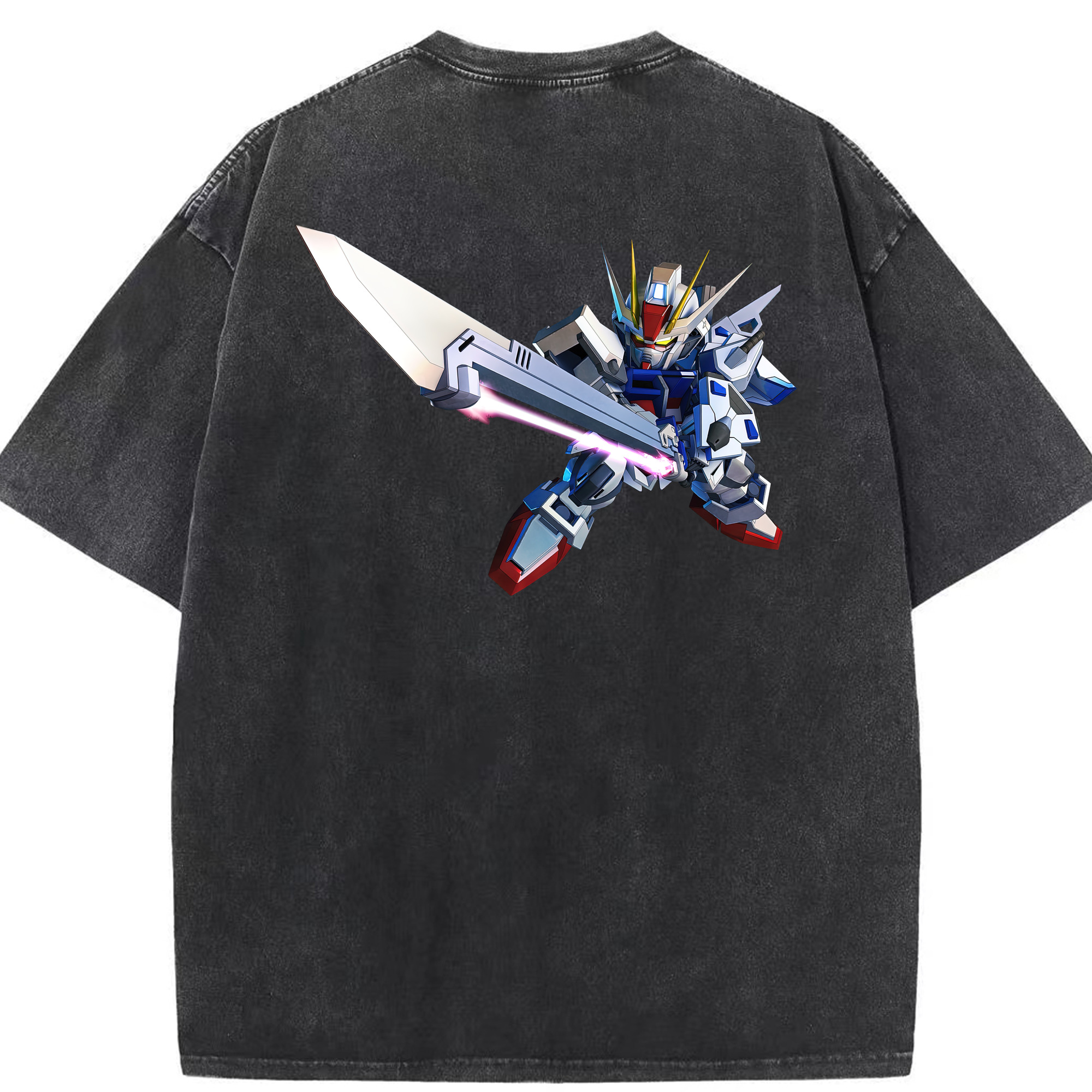 （画像用） 機動戦士ガンダム Mobile Suit Gundam 綿100% ヴィンテージ風 半袖Tシャツ（背面プリント）