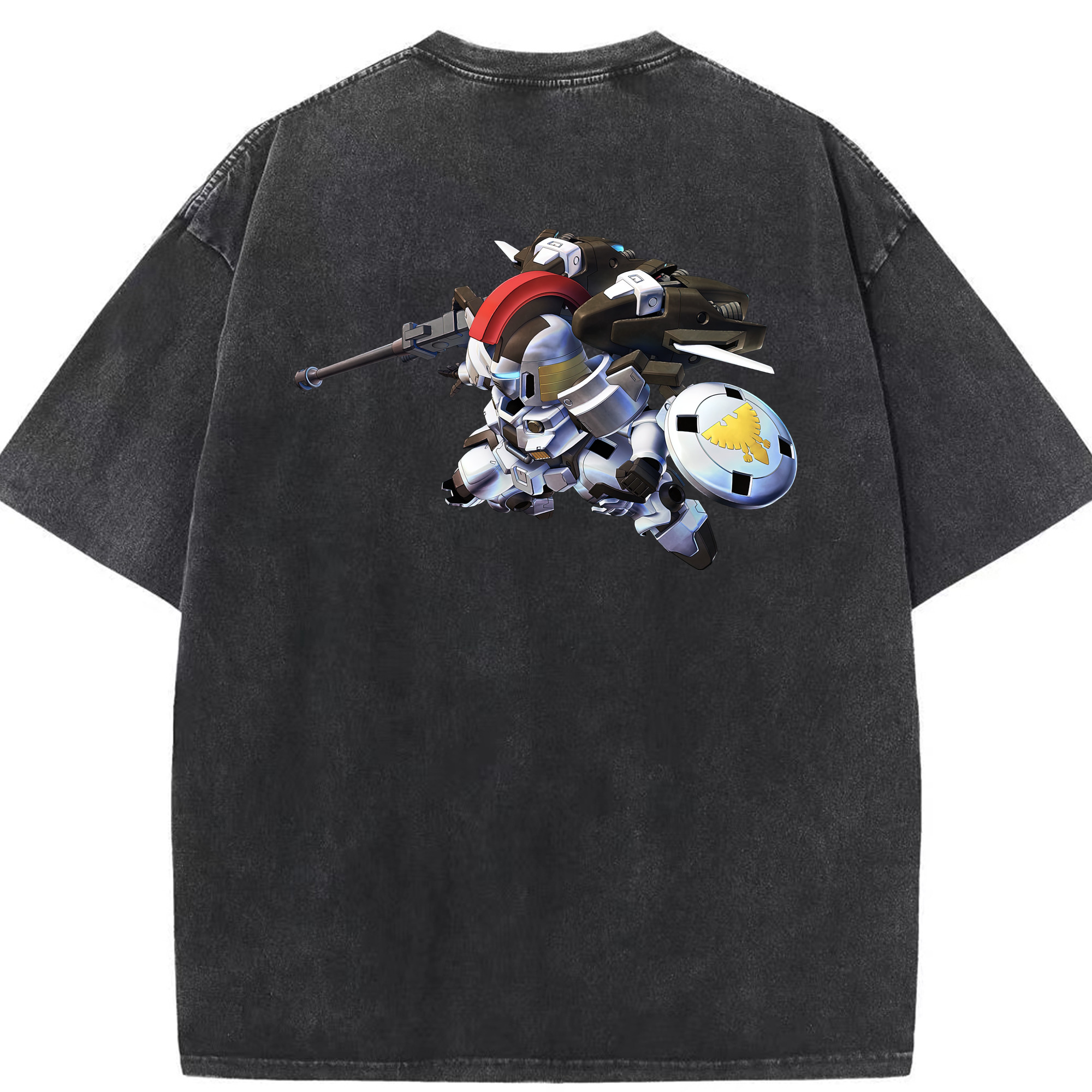 （画像用） 機動戦士ガンダム Mobile Suit Gundam 綿100% ヴィンテージ風 半袖Tシャツ（背面プリント）