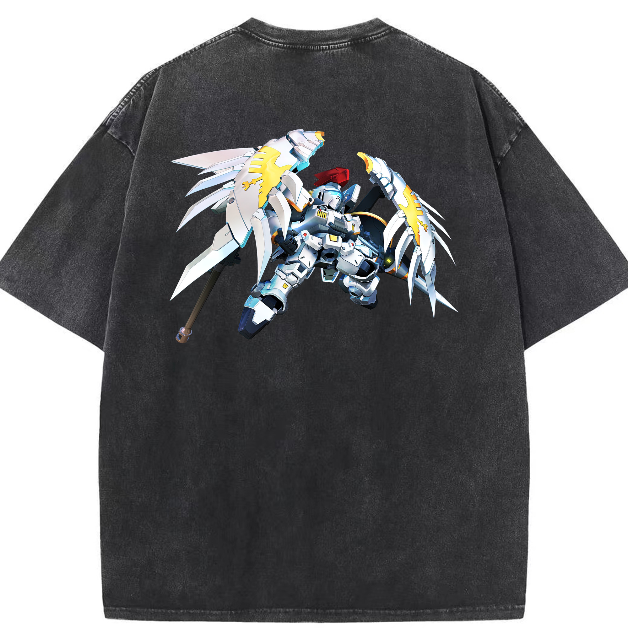 （画像用） 機動戦士ガンダム Mobile Suit Gundam 綿100% ヴィンテージ風 半袖Tシャツ（背面プリント）