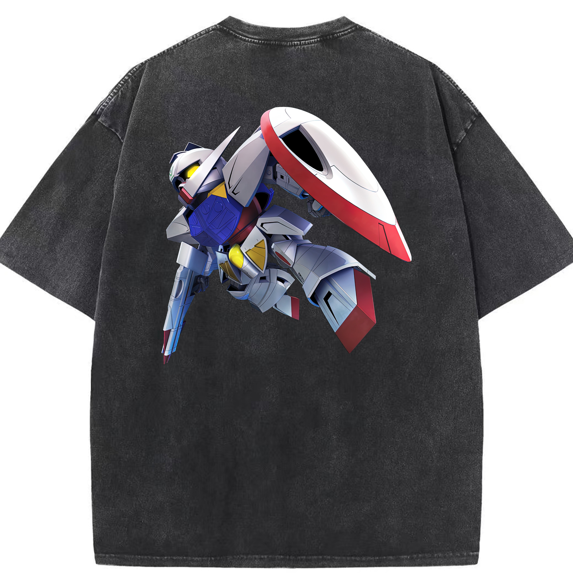 （画像用） 機動戦士ガンダム Mobile Suit Gundam 綿100% ヴィンテージ風 半袖Tシャツ（背面プリント）