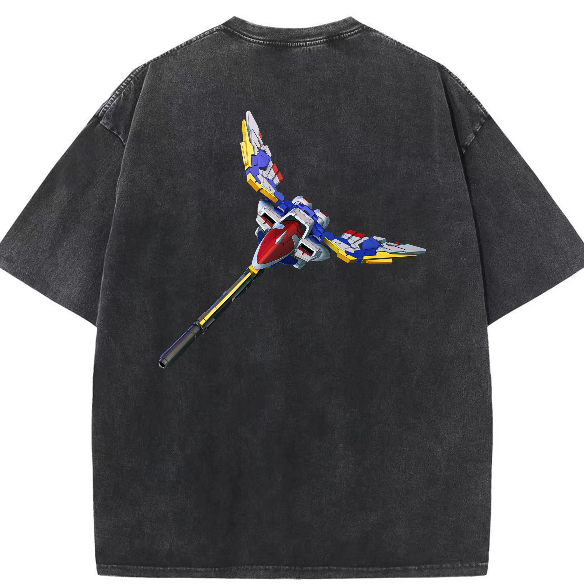 （画像用） 機動戦士ガンダム Mobile Suit Gundam 綿100% ヴィンテージ風 半袖Tシャツ（背面プリント）
