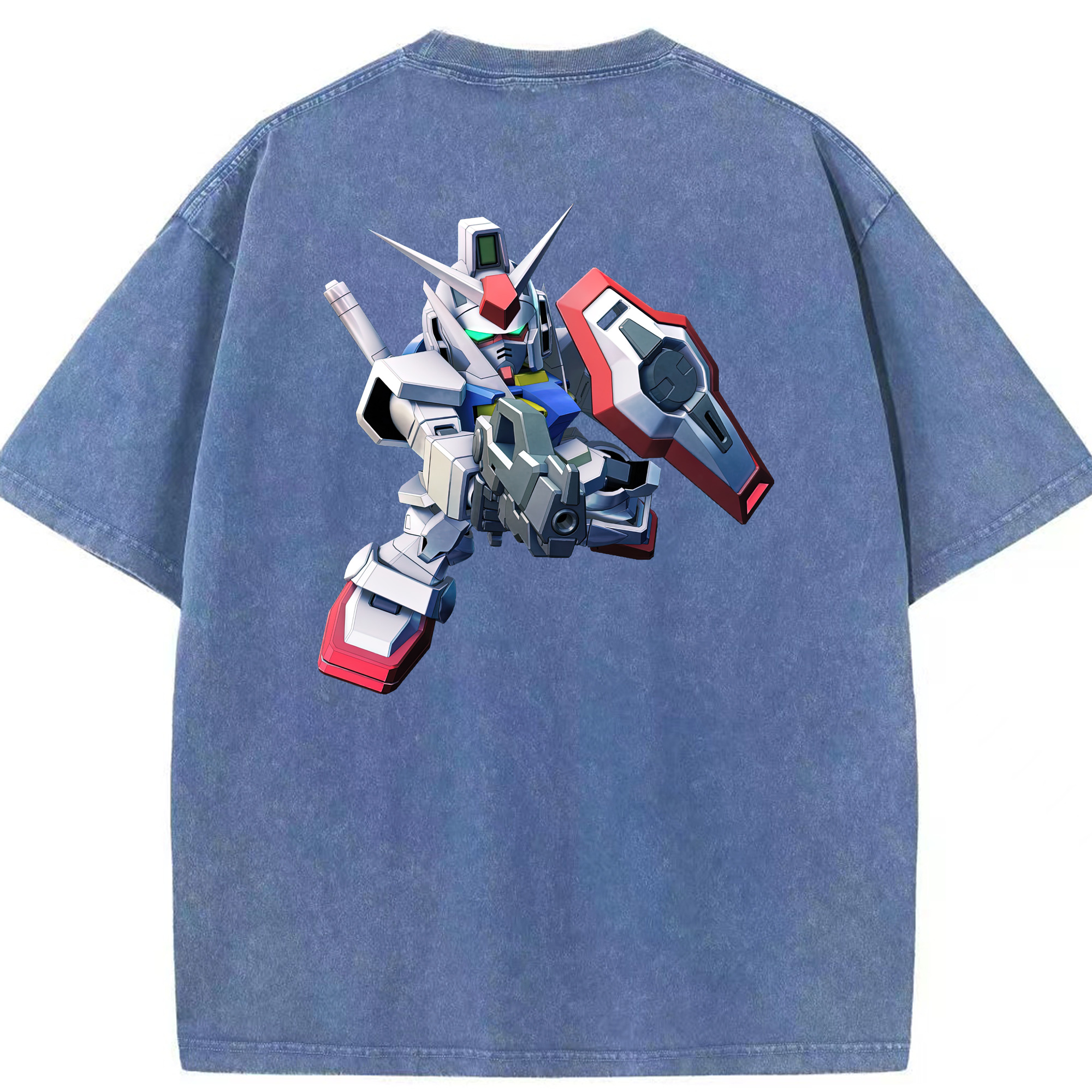 （画像用） 機動戦士ガンダム Mobile Suit Gundam 綿100% ヴィンテージ風 半袖Tシャツ（背面プリント）