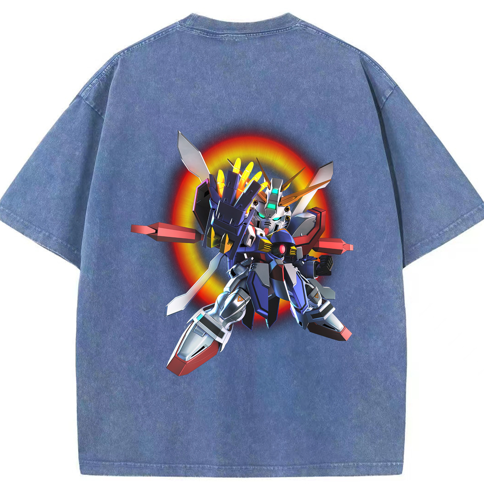 （画像用） 機動戦士ガンダム Mobile Suit Gundam 綿100% ヴィンテージ風 半袖Tシャツ（背面プリント）