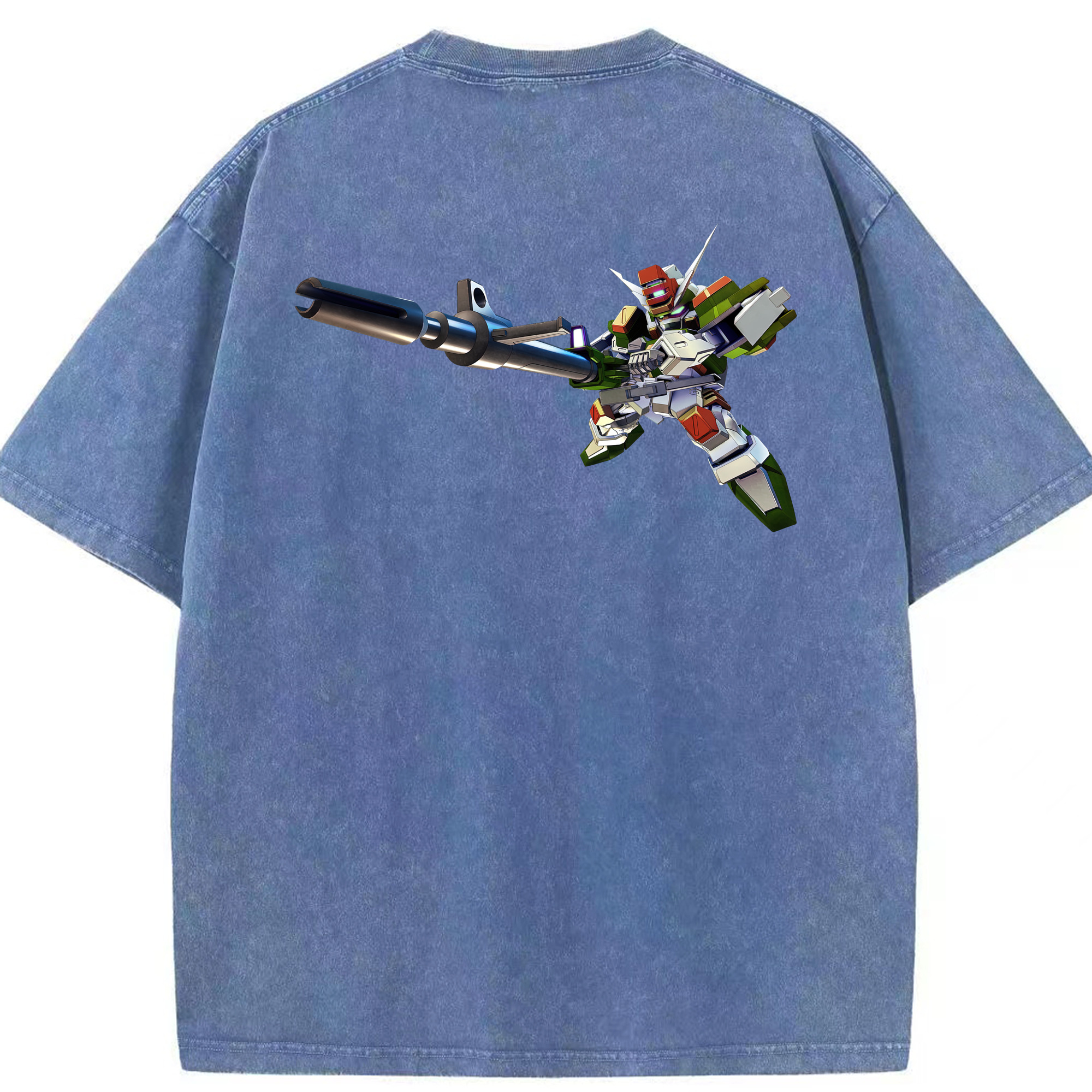 （画像用） 機動戦士ガンダム Mobile Suit Gundam 綿100% ヴィンテージ風 半袖Tシャツ（背面プリント）