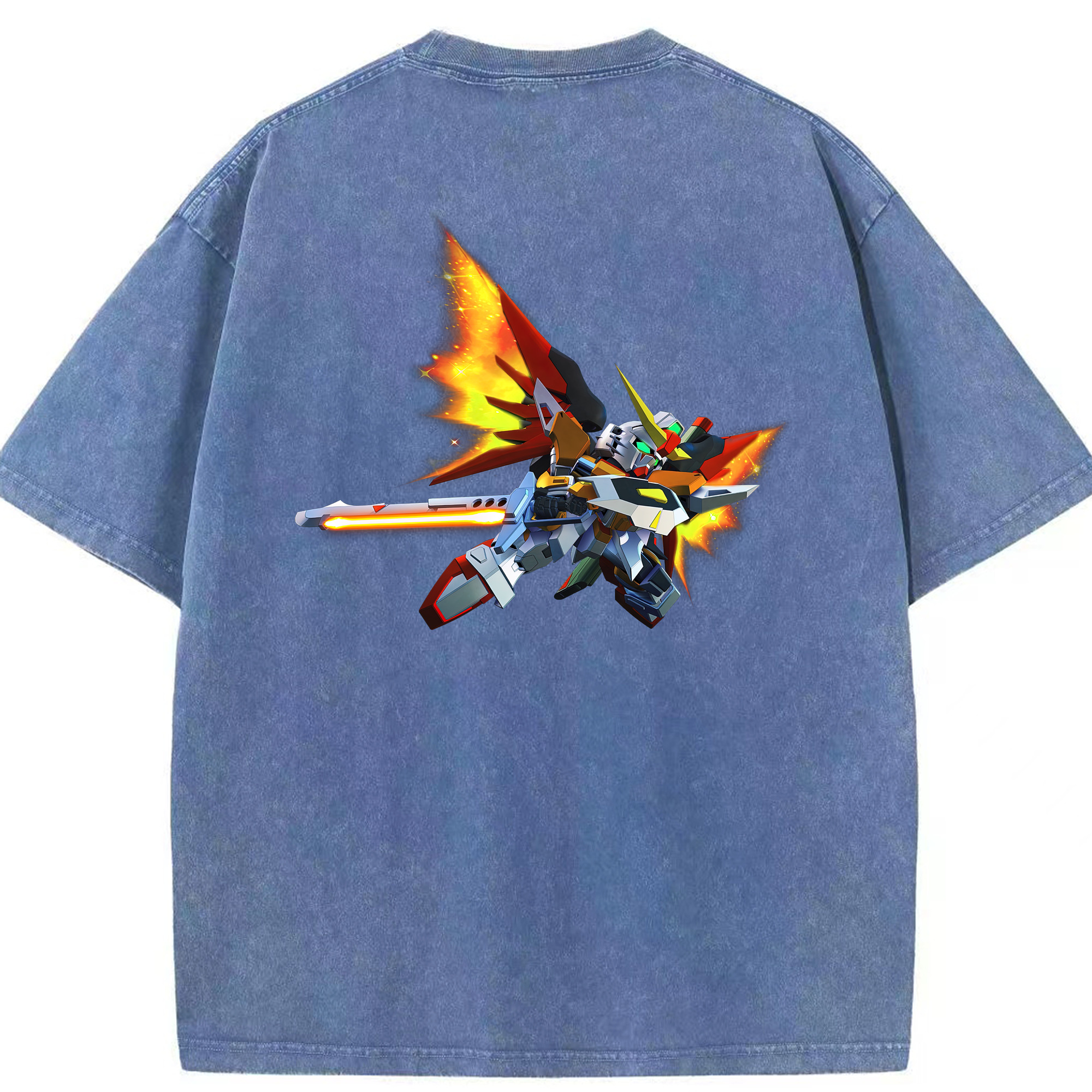 （画像用） 機動戦士ガンダム Mobile Suit Gundam 綿100% ヴィンテージ風 半袖Tシャツ（背面プリント）