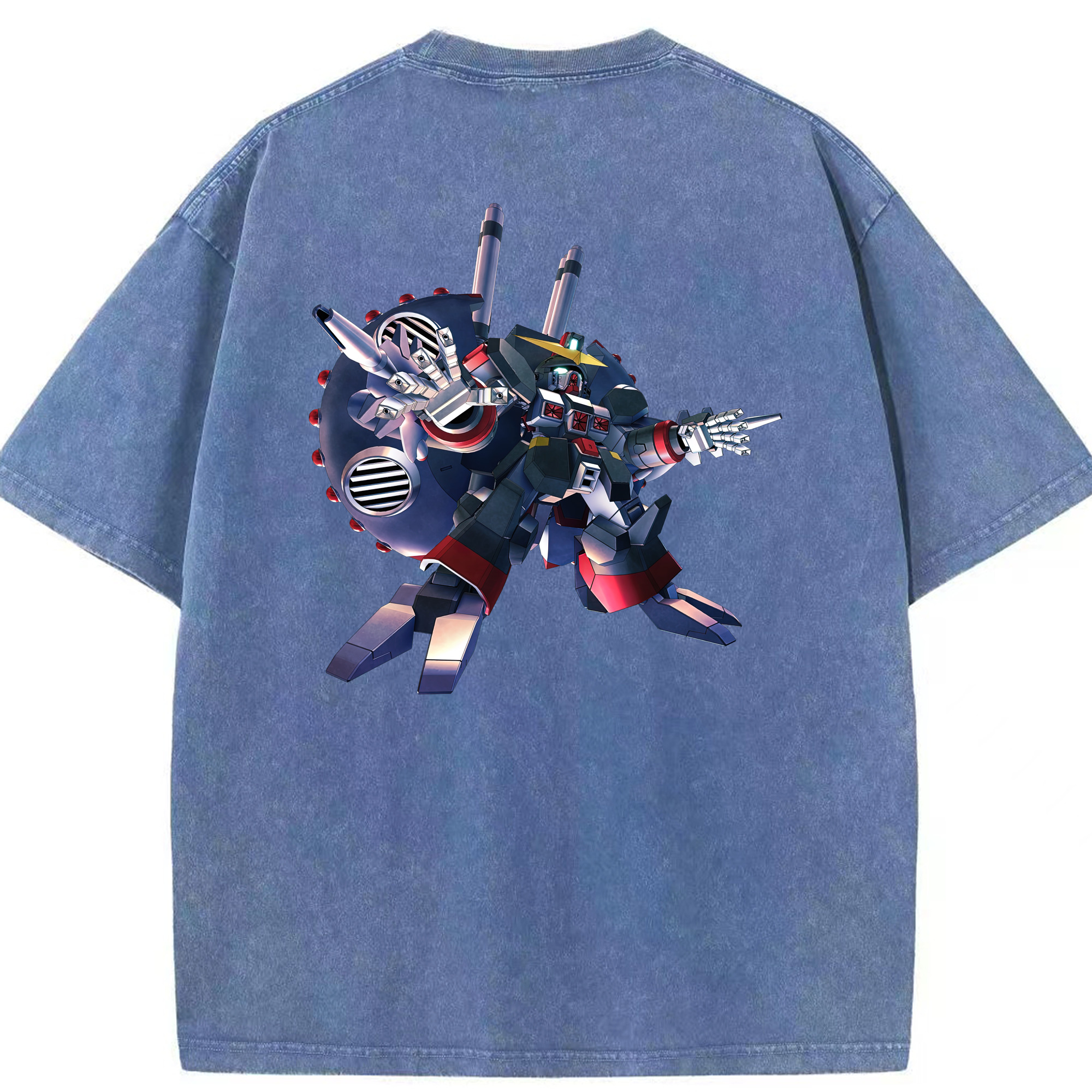 （画像用） 機動戦士ガンダム Mobile Suit Gundam 綿100% ヴィンテージ風 半袖Tシャツ（背面プリント）