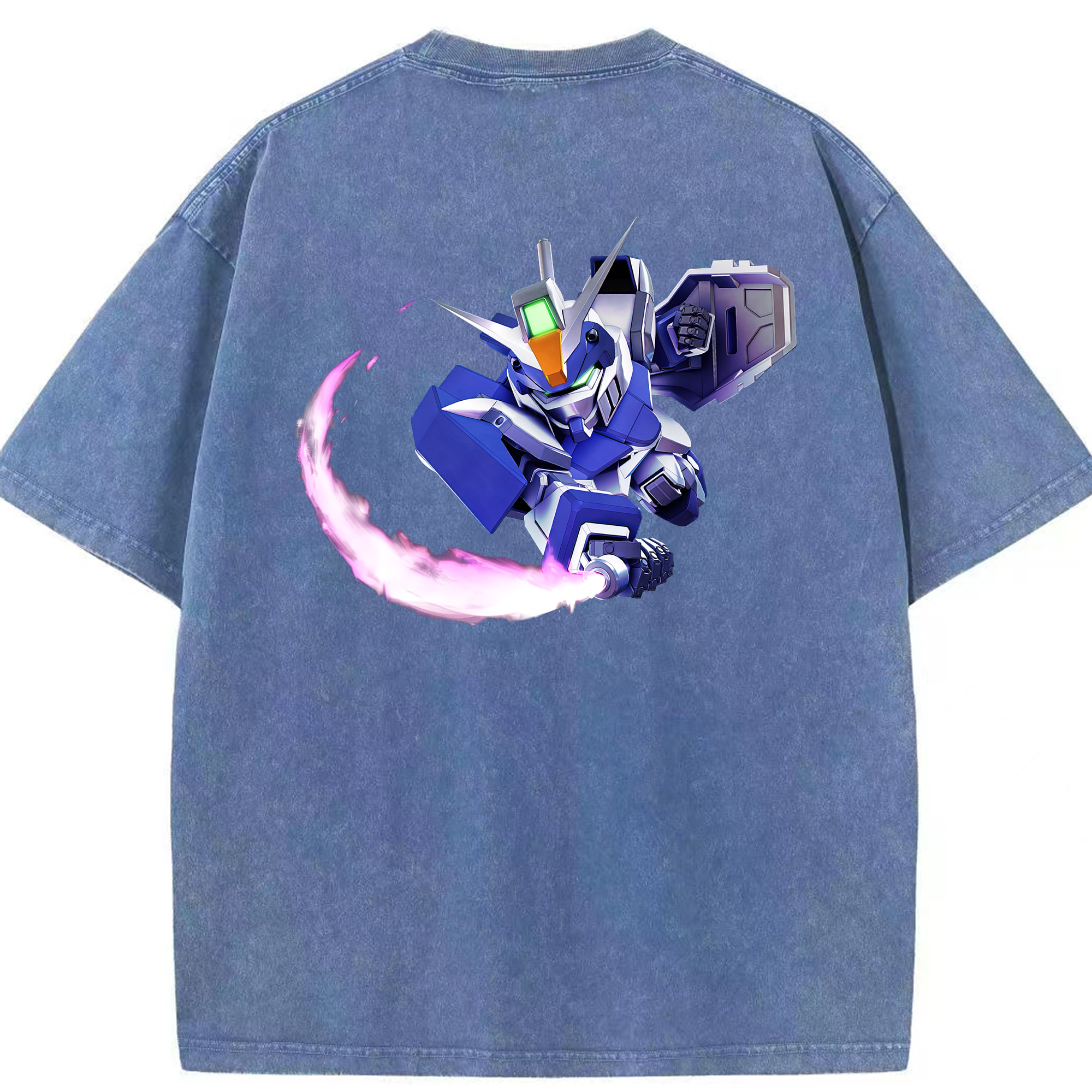 （画像用） 機動戦士ガンダム Mobile Suit Gundam 綿100% ヴィンテージ風 半袖Tシャツ（背面プリント）
