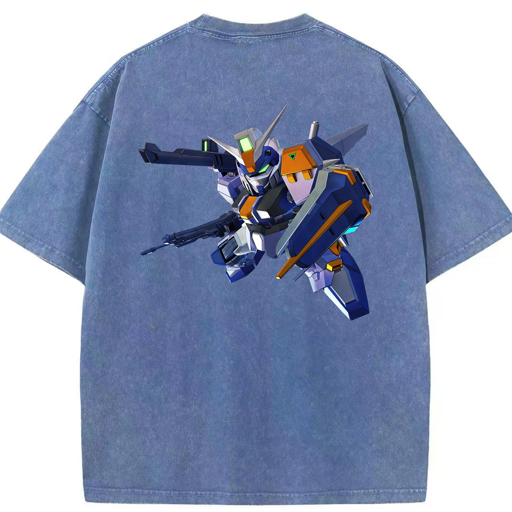 （画像用） 機動戦士ガンダム Mobile Suit Gundam 綿100% ヴィンテージ風 半袖Tシャツ（背面プリント）