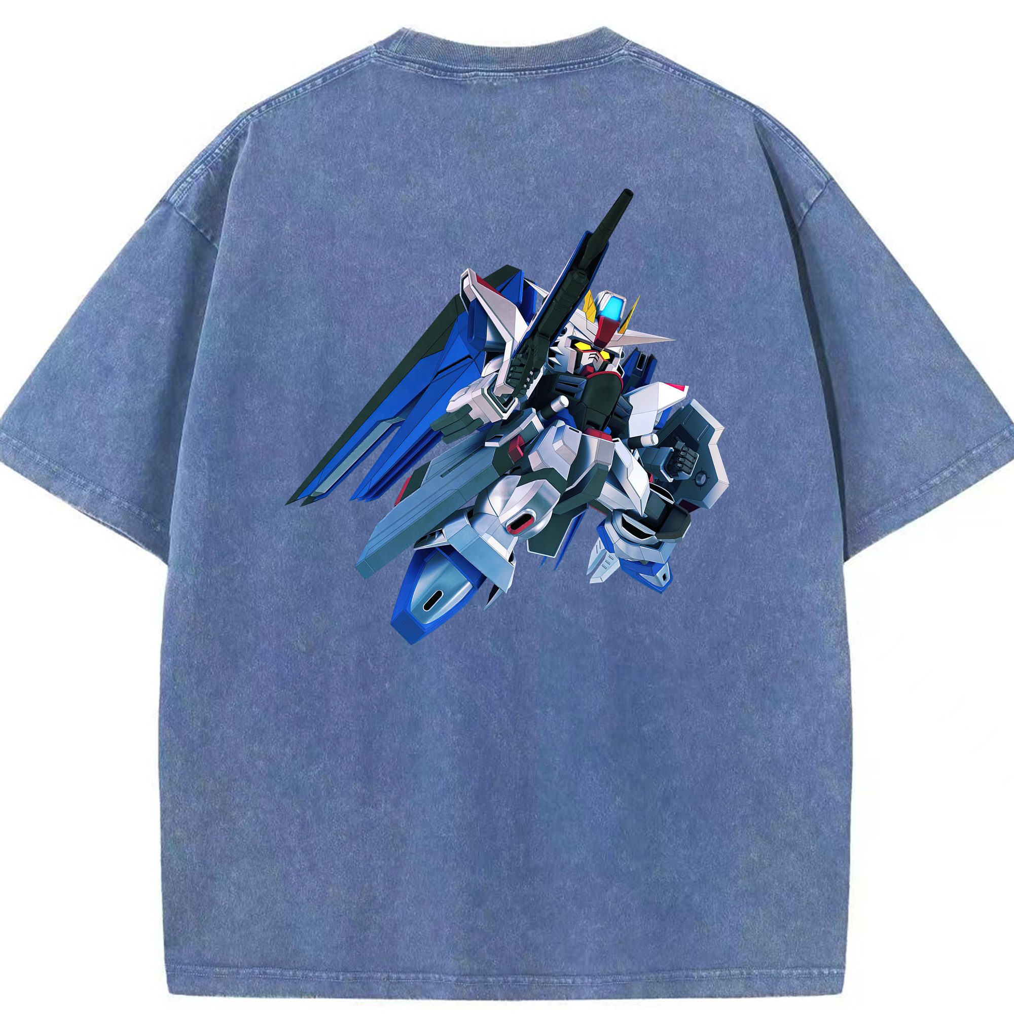 （画像用） 機動戦士ガンダム Mobile Suit Gundam 綿100% ヴィンテージ風 半袖Tシャツ（背面プリント）