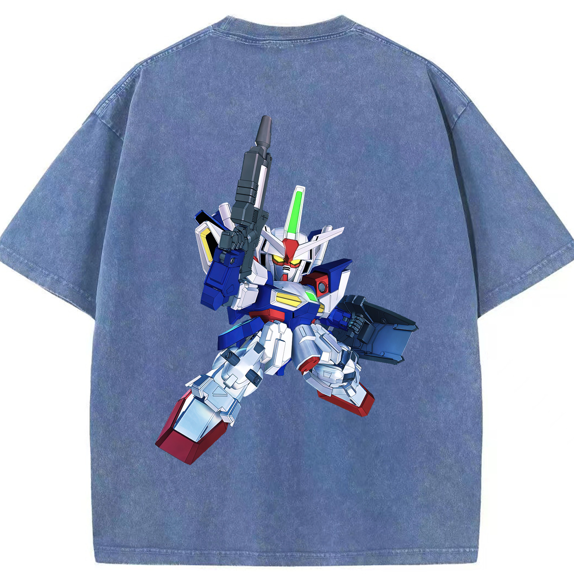 （画像用） 機動戦士ガンダム Mobile Suit Gundam 綿100% ヴィンテージ風 半袖Tシャツ（背面プリント）