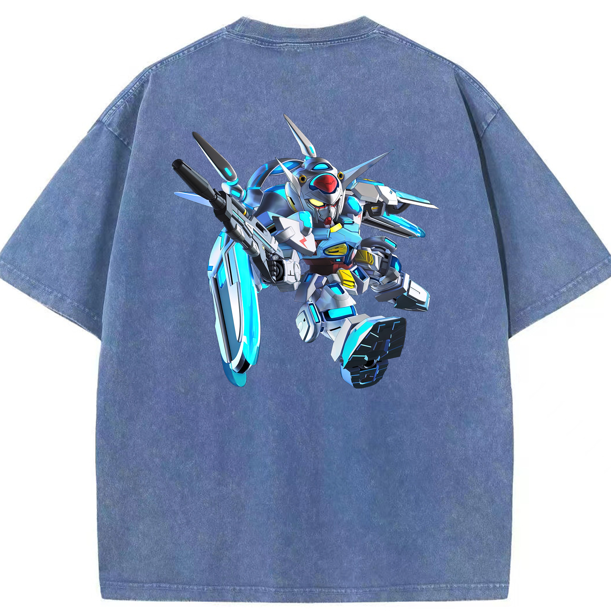 （画像用） 機動戦士ガンダム Mobile Suit Gundam 綿100% ヴィンテージ風 半袖Tシャツ（背面プリント）