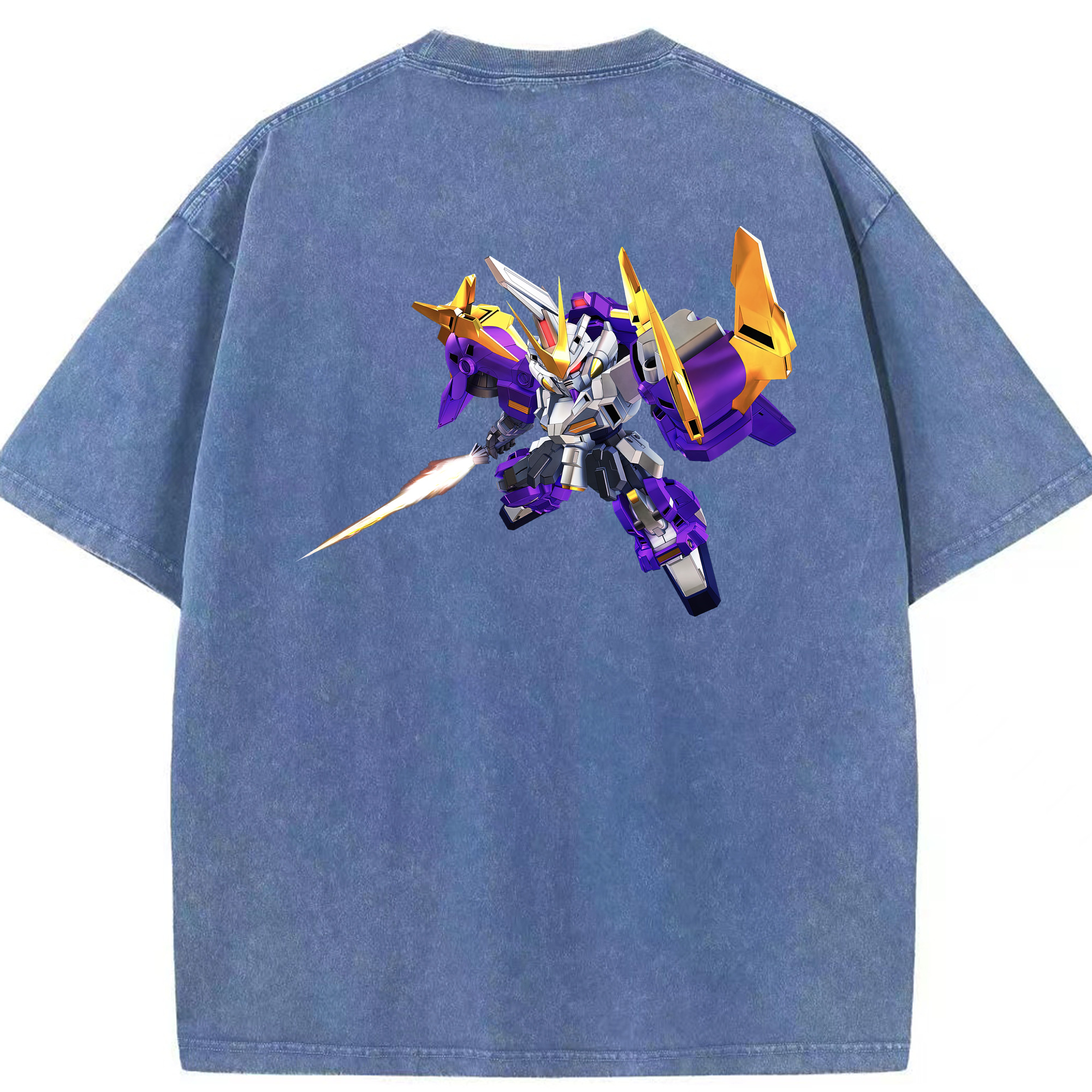 （画像用） 機動戦士ガンダム Mobile Suit Gundam 綿100% ヴィンテージ風 半袖Tシャツ（背面プリント）