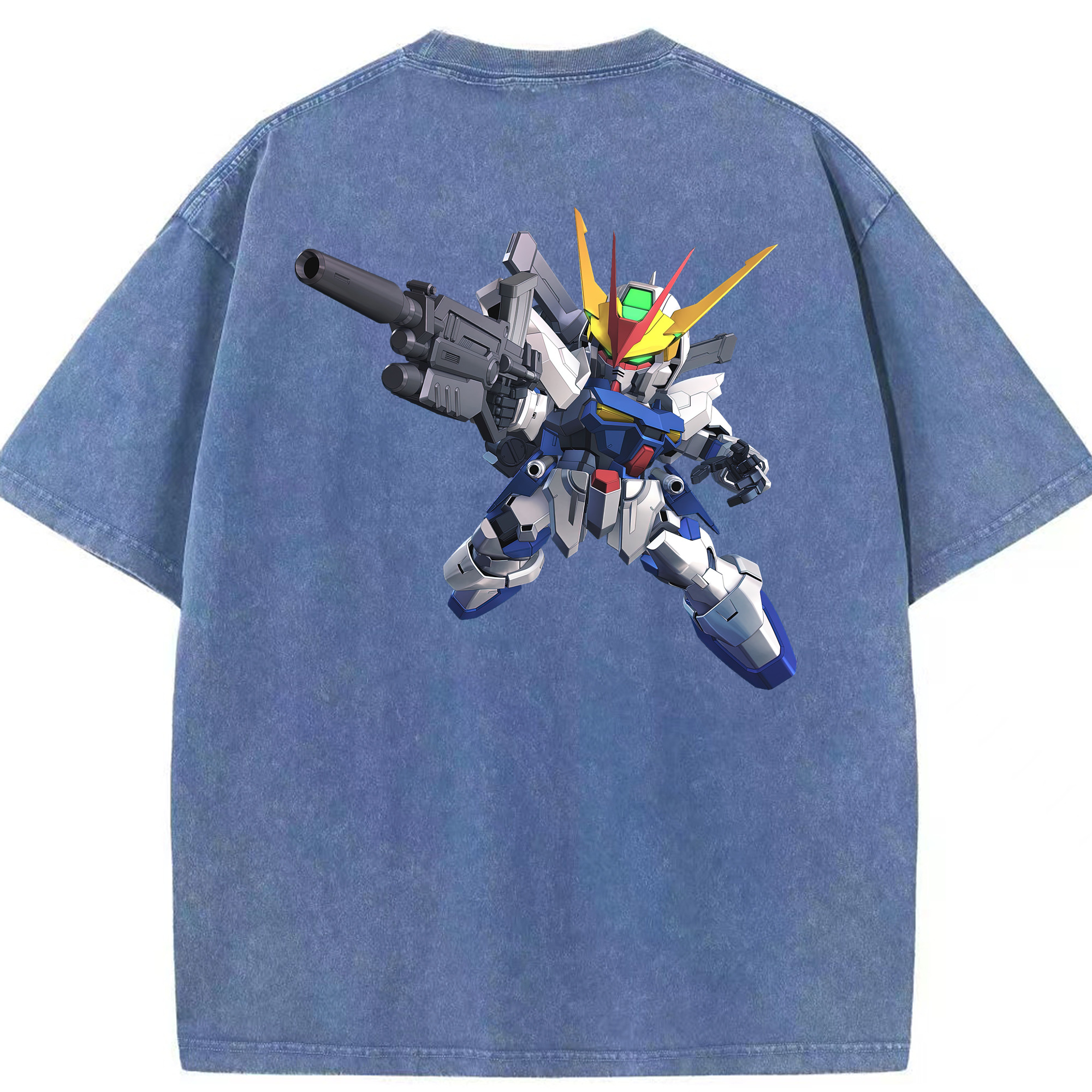 （画像用） 機動戦士ガンダム Mobile Suit Gundam 綿100% ヴィンテージ風 半袖Tシャツ（背面プリント）