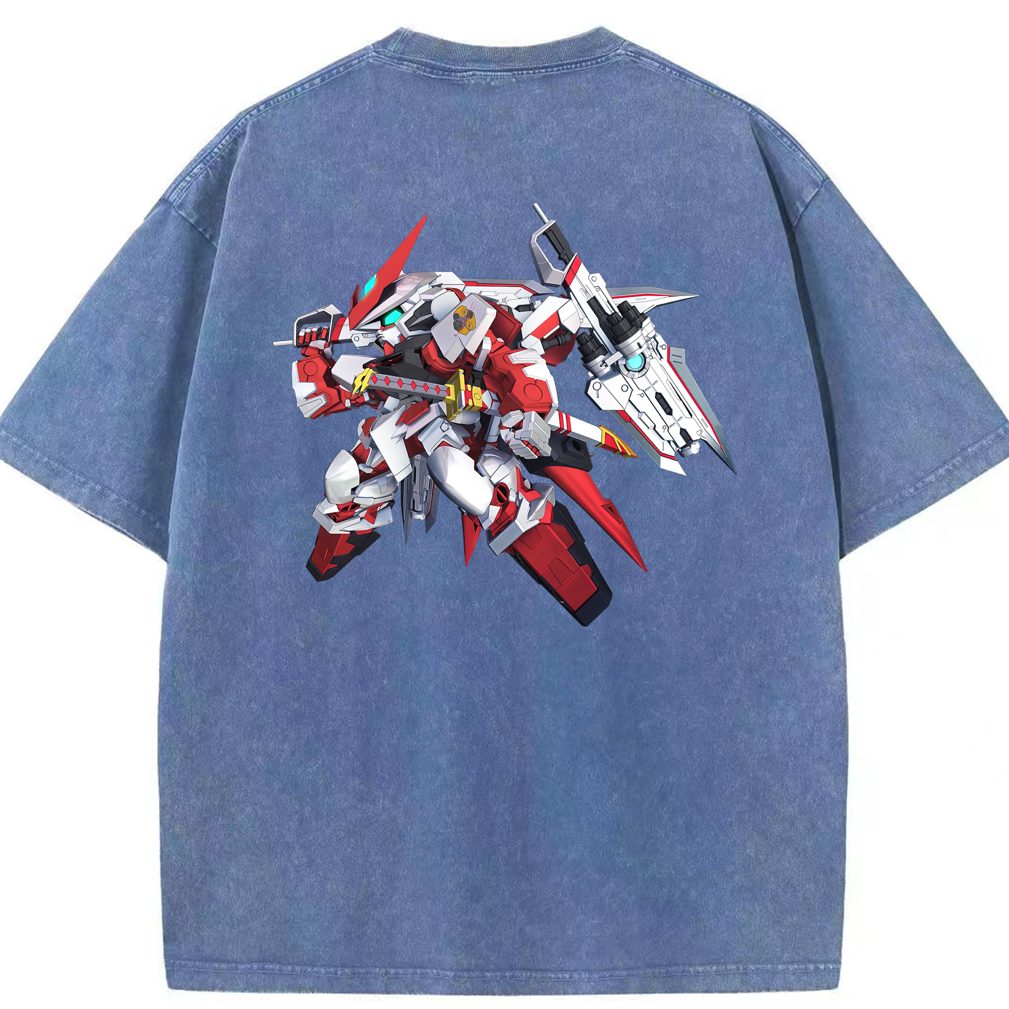 （画像用） 機動戦士ガンダム Mobile Suit Gundam 綿100% ヴィンテージ風 半袖Tシャツ（背面プリント）