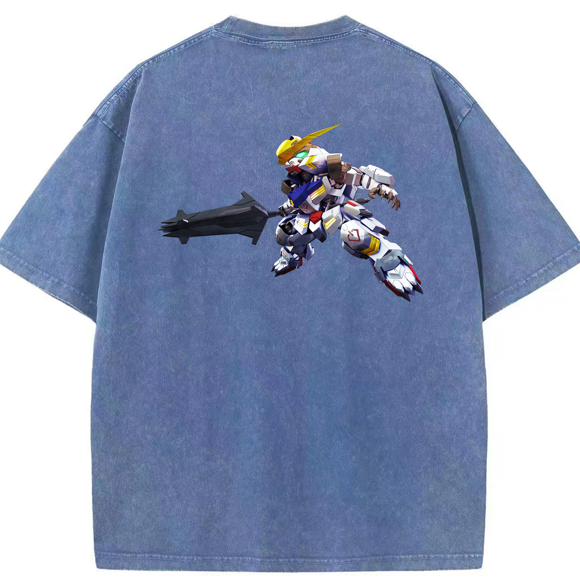（画像用） 機動戦士ガンダム Mobile Suit Gundam 綿100% ヴィンテージ風 半袖Tシャツ（背面プリント）