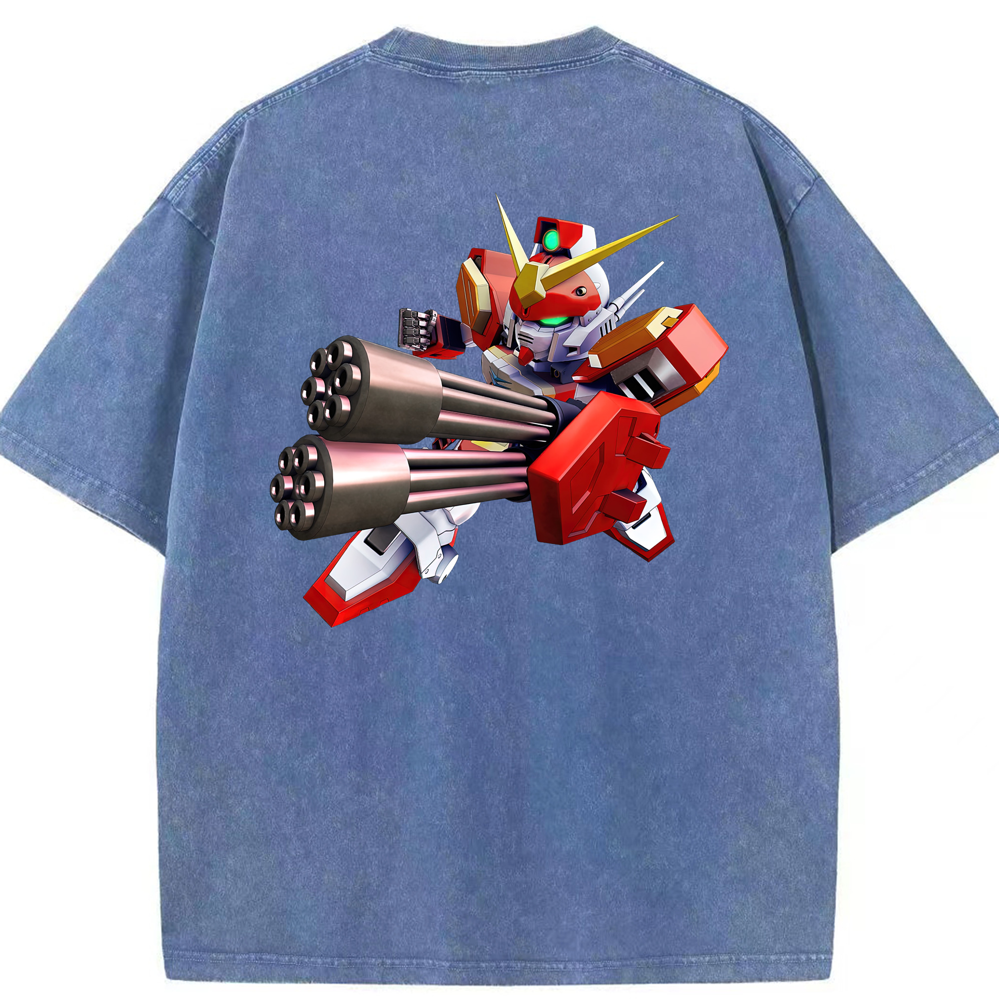 （画像用） 機動戦士ガンダム Mobile Suit Gundam 綿100% ヴィンテージ風 半袖Tシャツ（背面プリント）