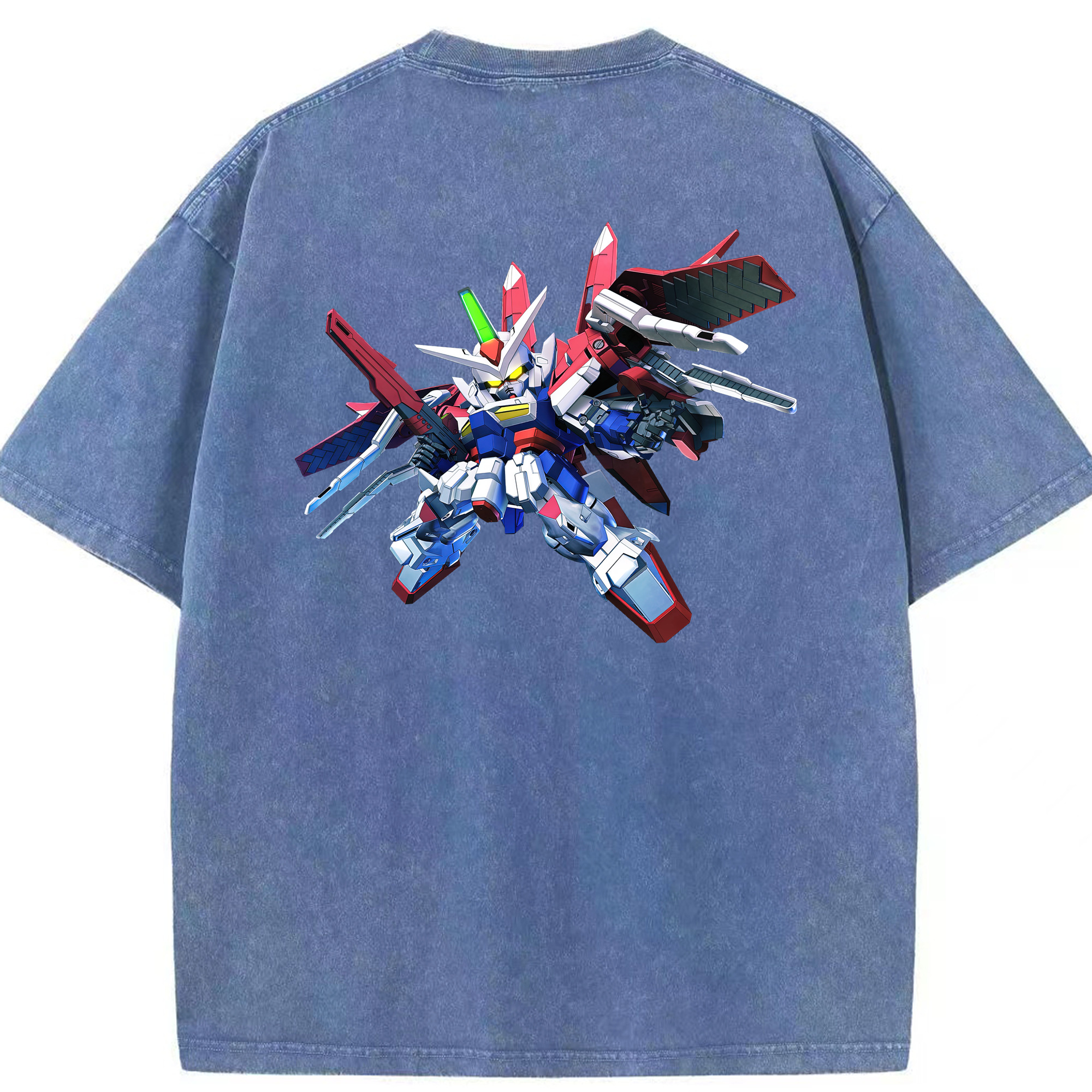 （画像用） 機動戦士ガンダム Mobile Suit Gundam 綿100% ヴィンテージ風 半袖Tシャツ（背面プリント）