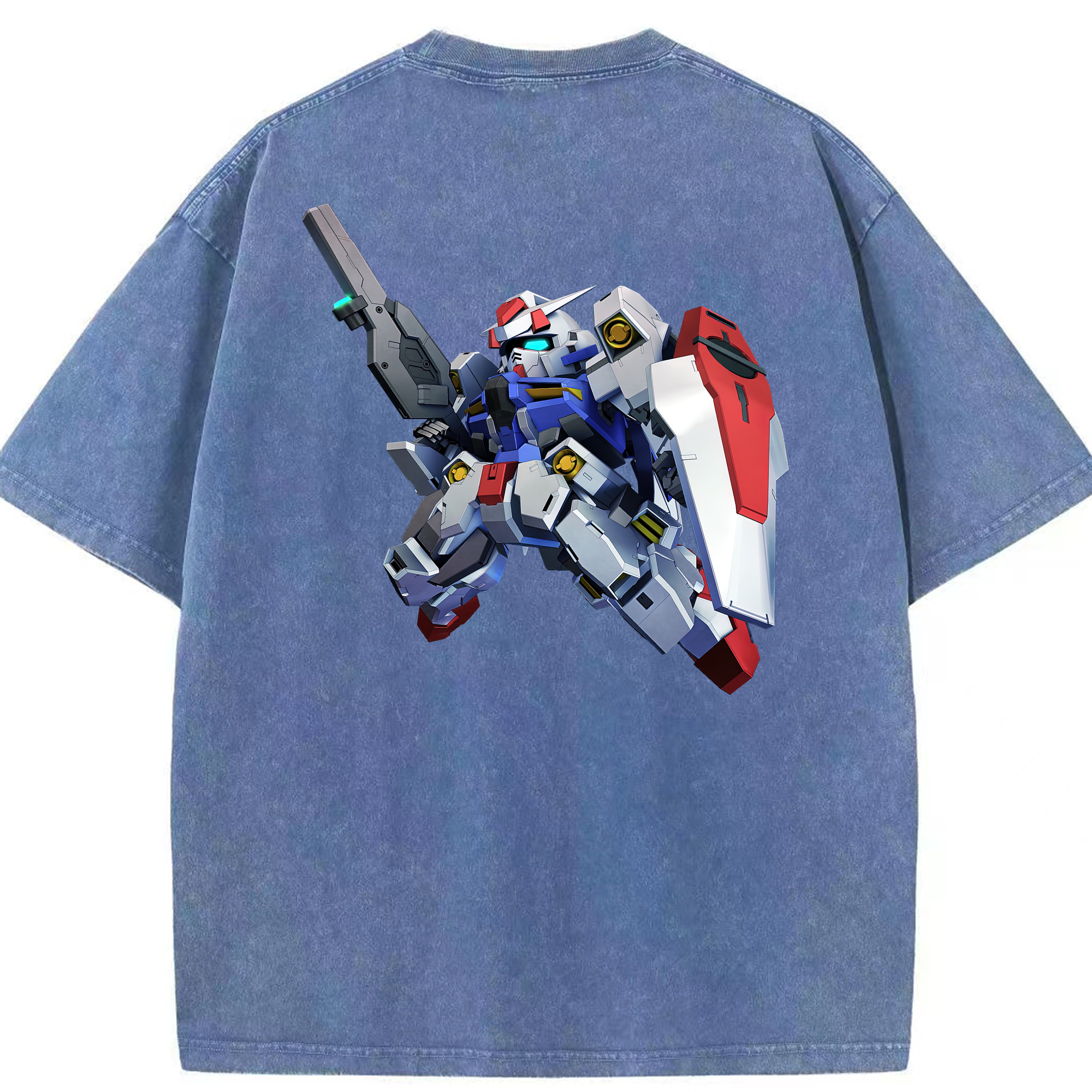 （画像用） 機動戦士ガンダム Mobile Suit Gundam 綿100% ヴィンテージ風 半袖Tシャツ（背面プリント）