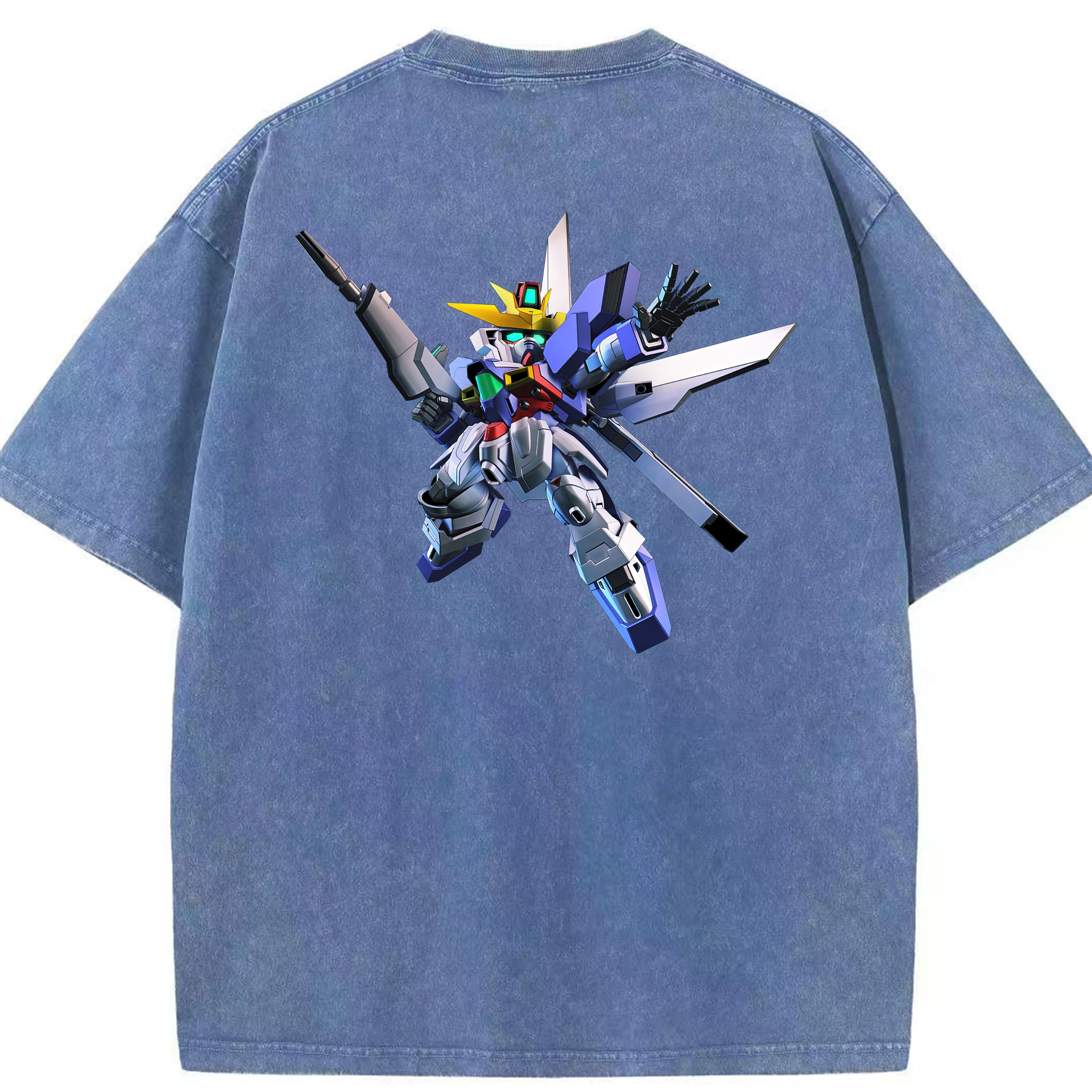 （画像用） 機動戦士ガンダム Mobile Suit Gundam 綿100% ヴィンテージ風 半袖Tシャツ（背面プリント）