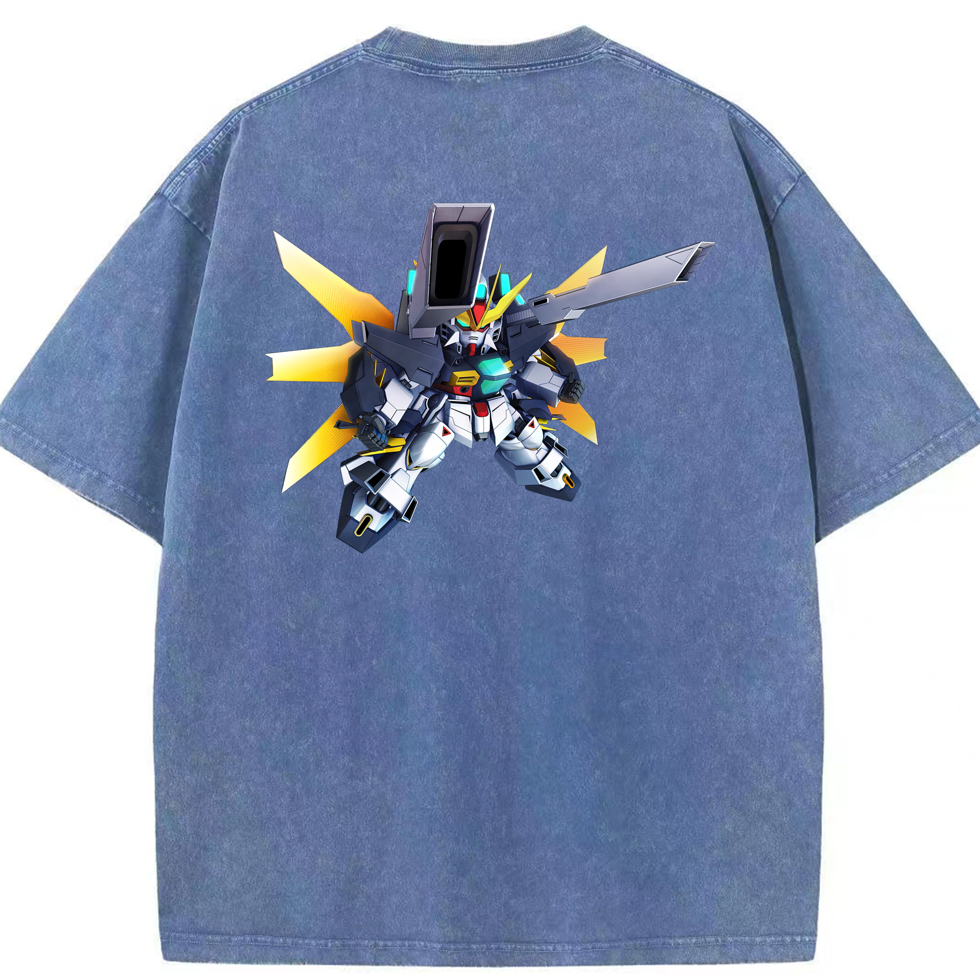 （画像用） 機動戦士ガンダム Mobile Suit Gundam 綿100% ヴィンテージ風 半袖Tシャツ（背面プリント）