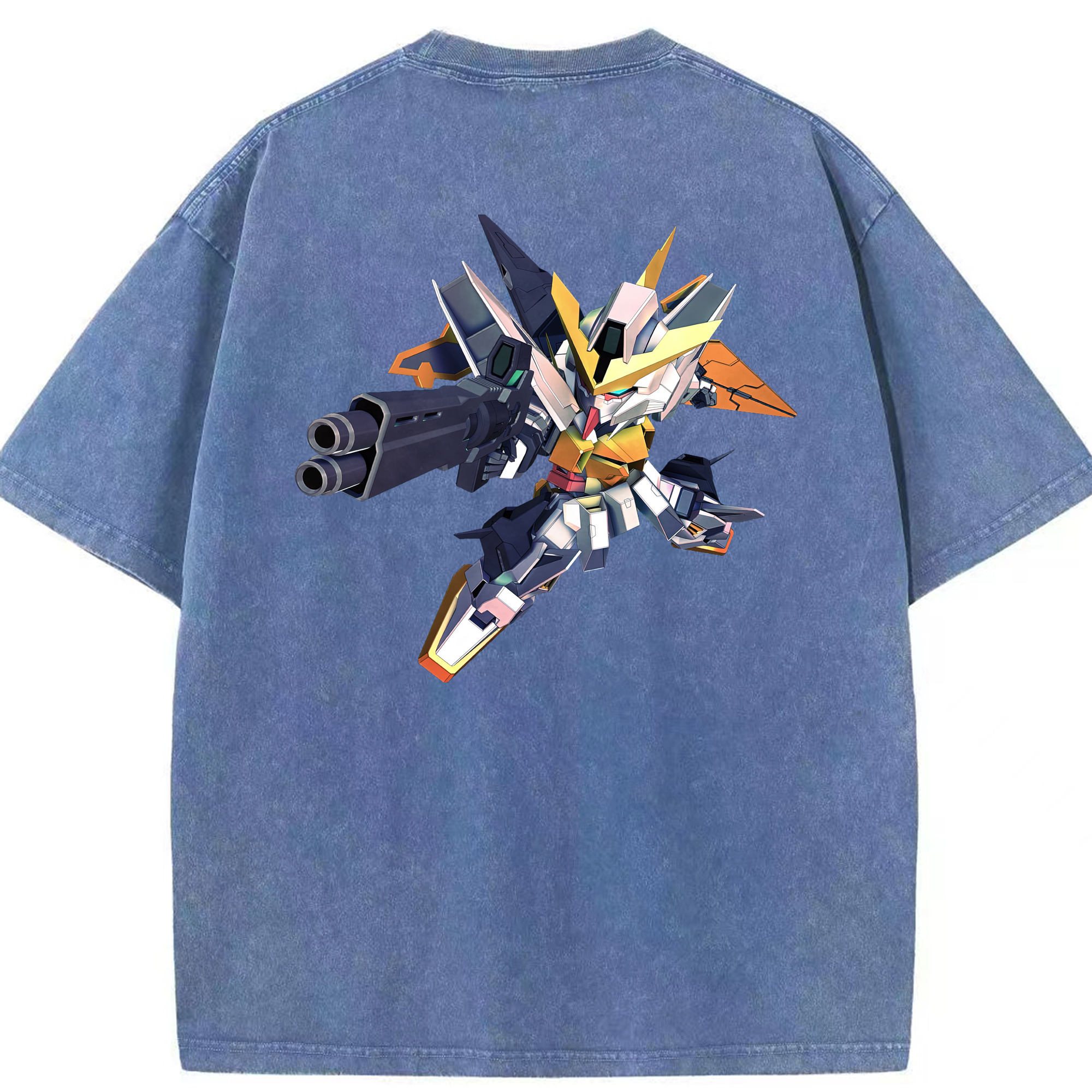 （画像用） 機動戦士ガンダム Mobile Suit Gundam 綿100% ヴィンテージ風 半袖Tシャツ（背面プリント）