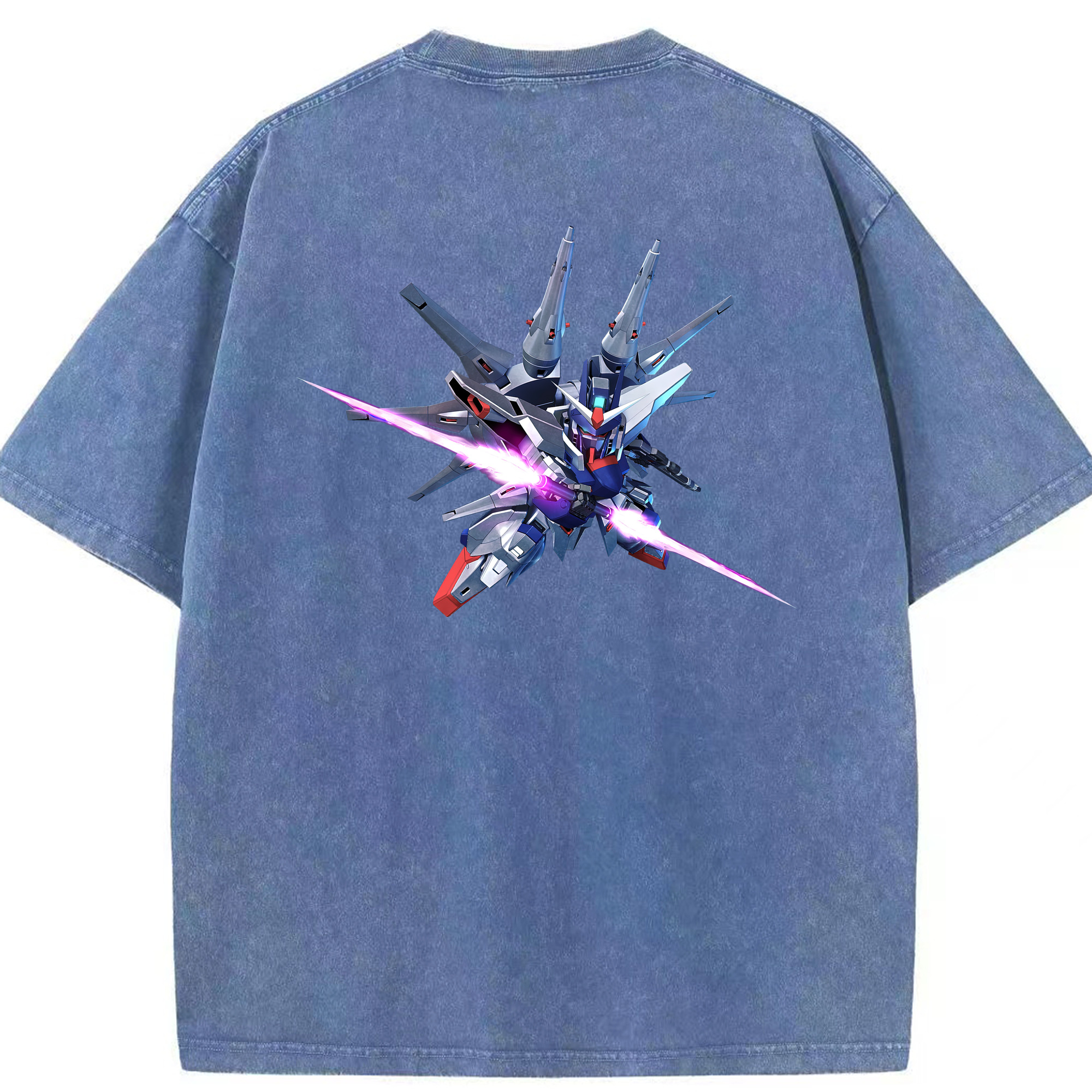 （画像用） 機動戦士ガンダム Mobile Suit Gundam 綿100% ヴィンテージ風 半袖Tシャツ（背面プリント）