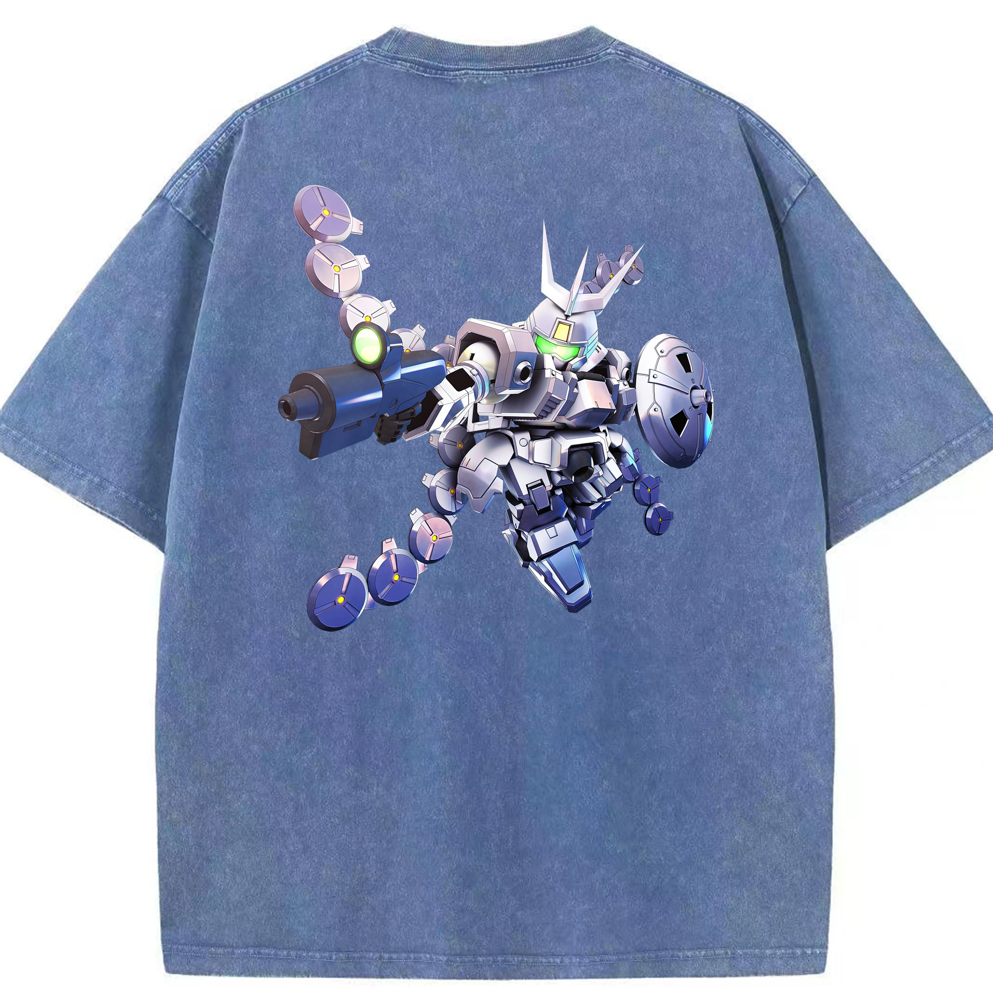 （画像用） 機動戦士ガンダム Mobile Suit Gundam 綿100% ヴィンテージ風 半袖Tシャツ（背面プリント）