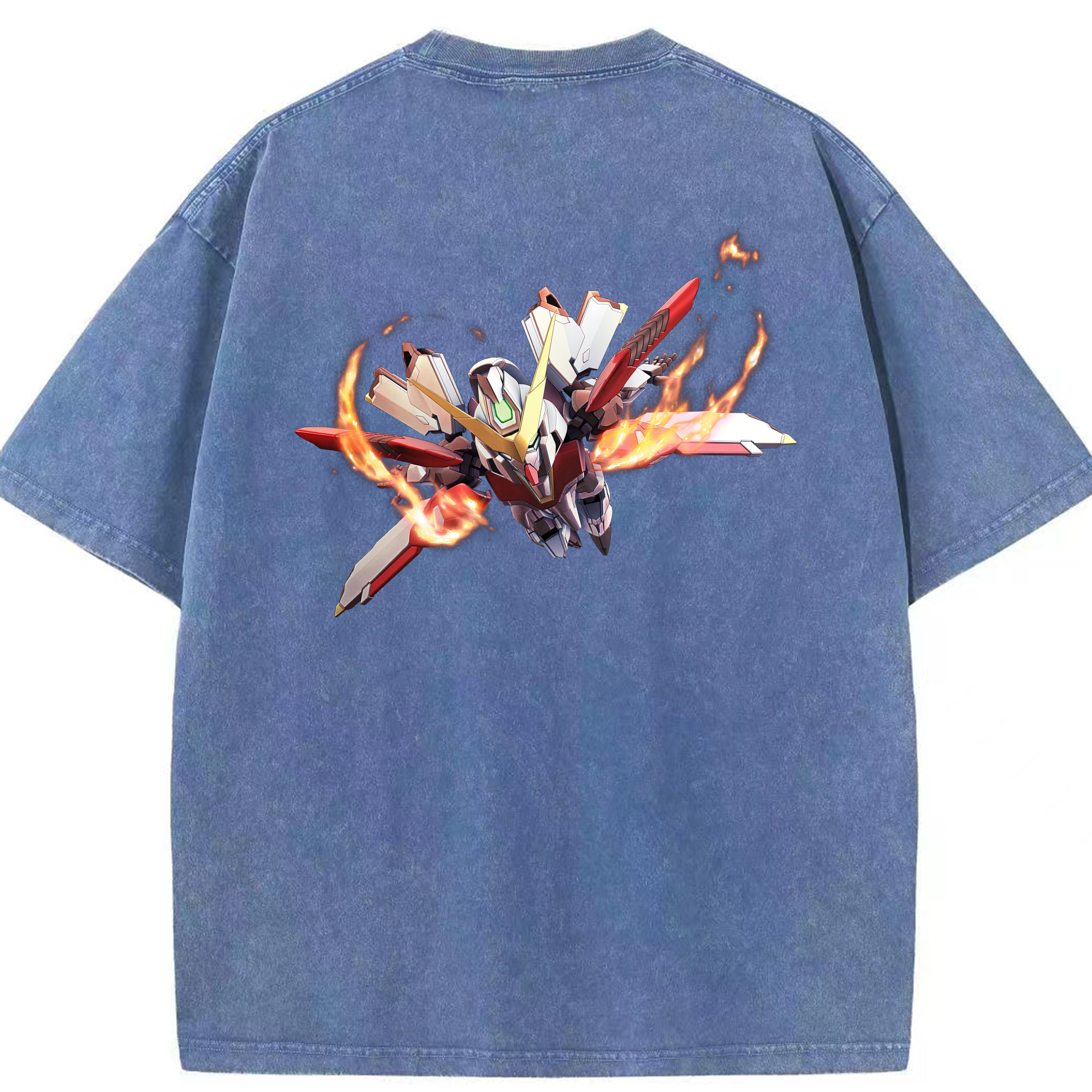 （画像用） 機動戦士ガンダム Mobile Suit Gundam 綿100% ヴィンテージ風 半袖Tシャツ（背面プリント）