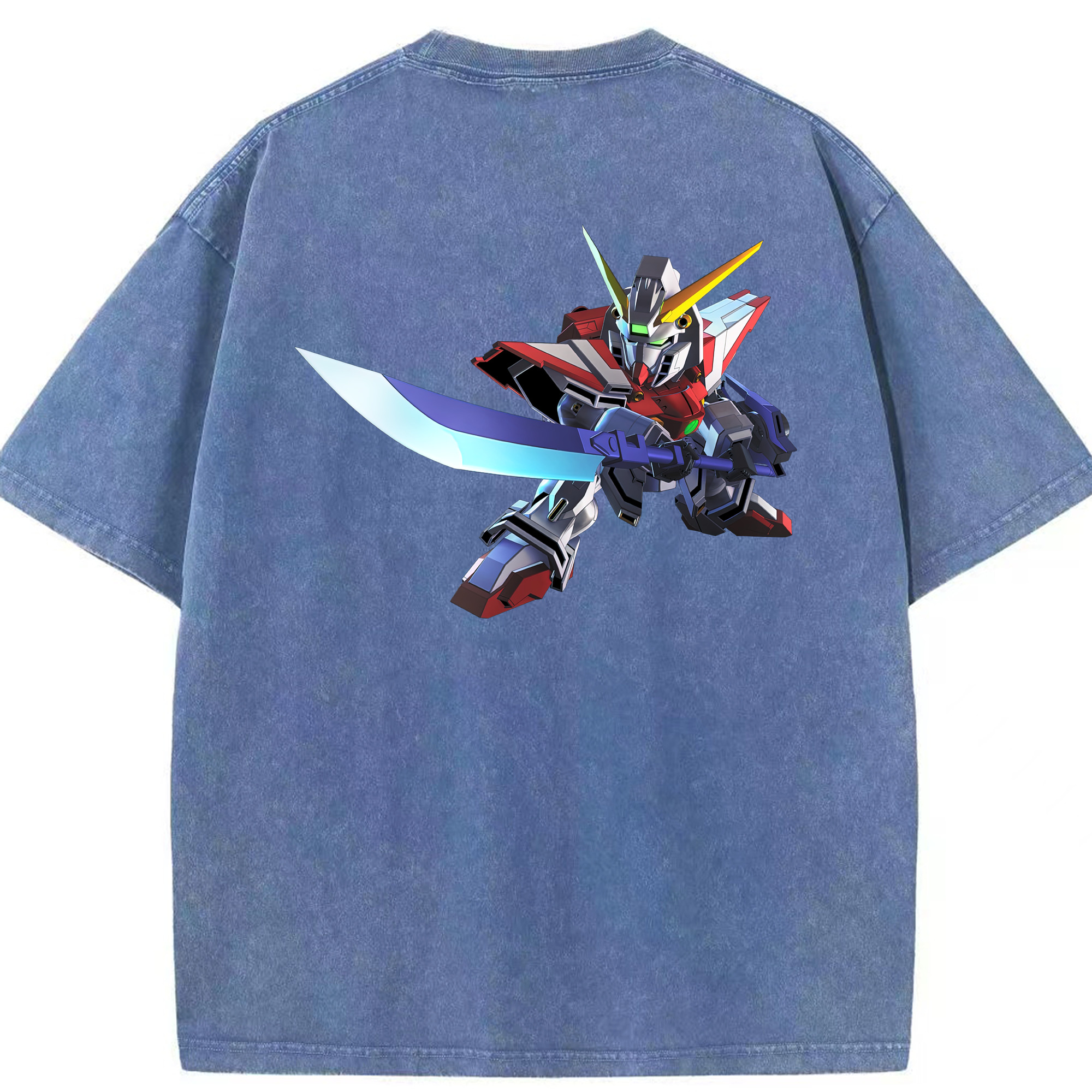 （画像用） 機動戦士ガンダム Mobile Suit Gundam 綿100% ヴィンテージ風 半袖Tシャツ（背面プリント）