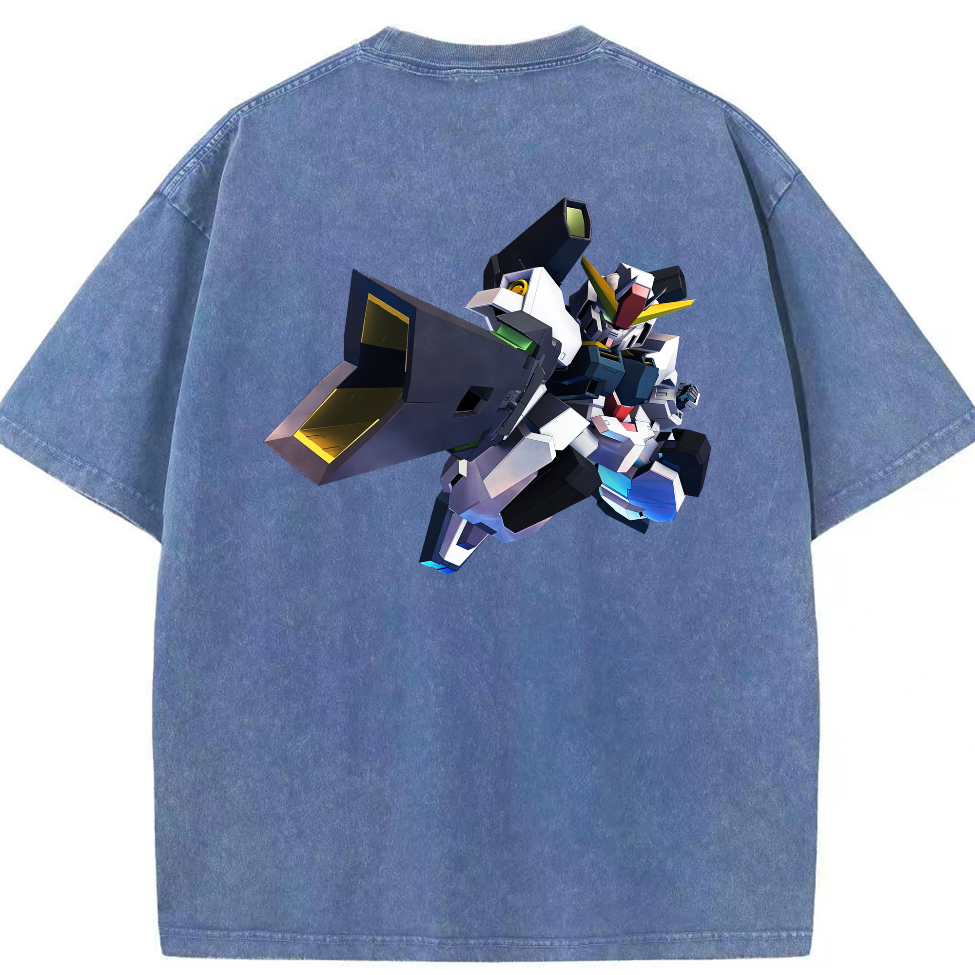 （画像用） 機動戦士ガンダム Mobile Suit Gundam 綿100% ヴィンテージ風 半袖Tシャツ（背面プリント）