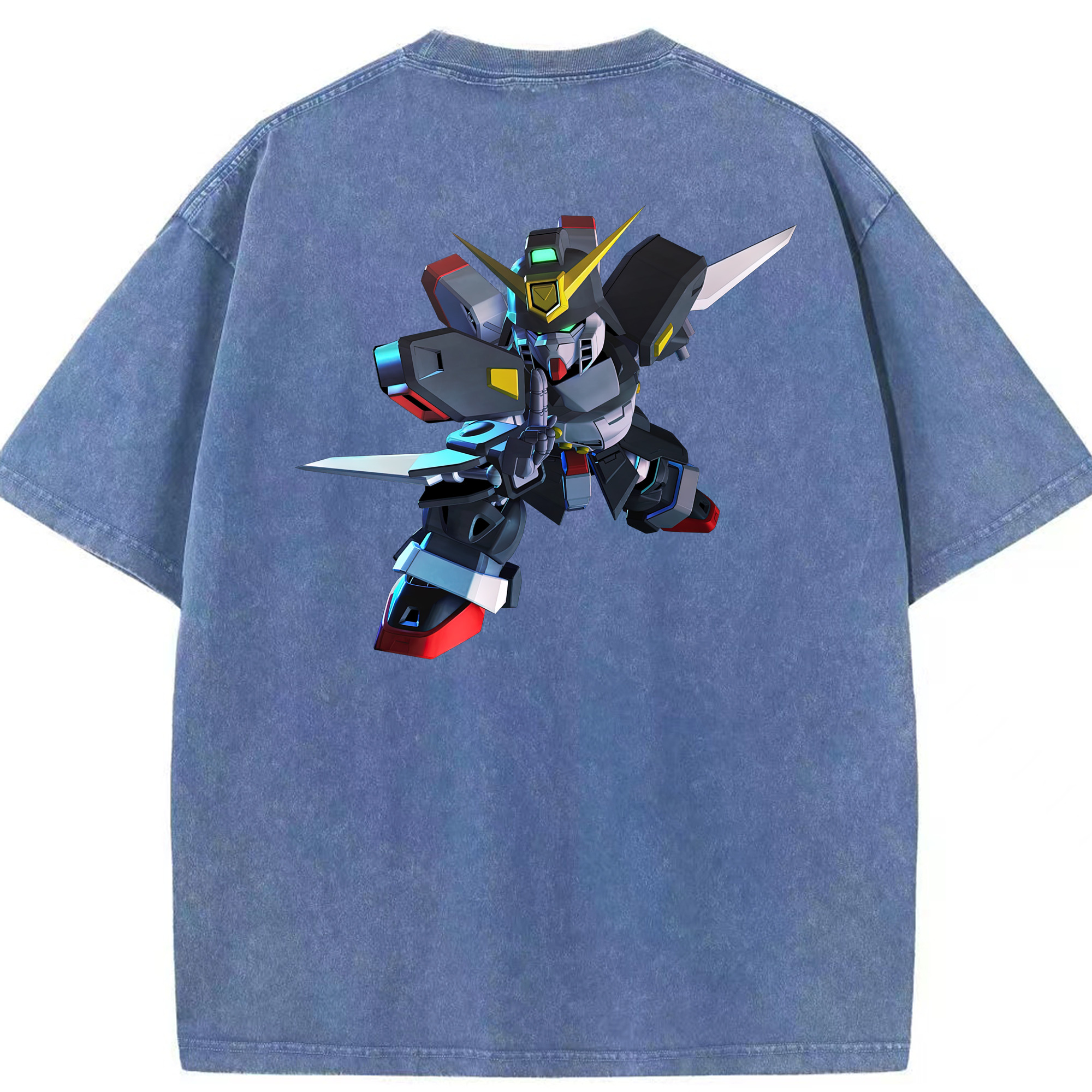 （画像用） 機動戦士ガンダム Mobile Suit Gundam 綿100% ヴィンテージ風 半袖Tシャツ（背面プリント）