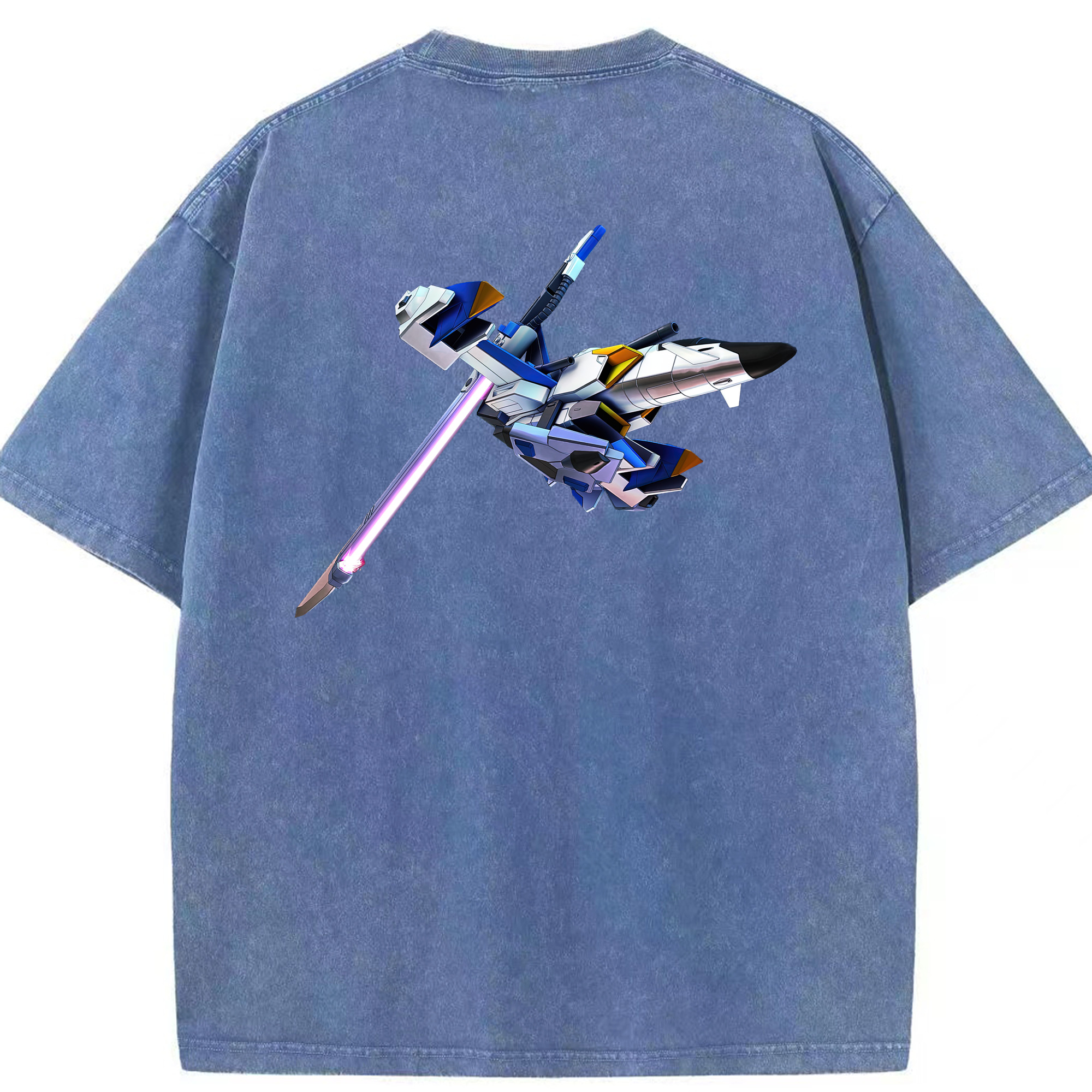 （画像用） 機動戦士ガンダム Mobile Suit Gundam 綿100% ヴィンテージ風 半袖Tシャツ（背面プリント）