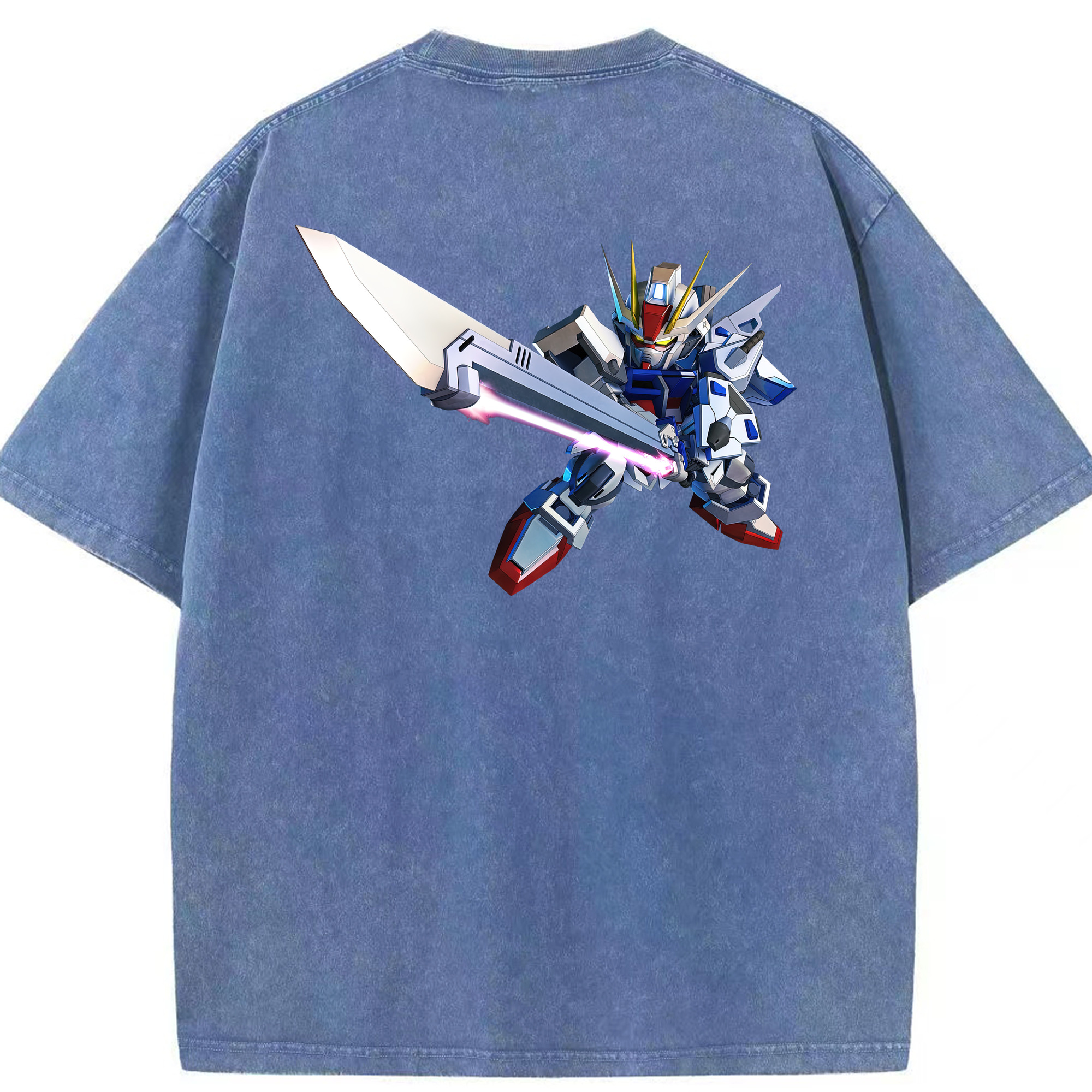 （画像用） 機動戦士ガンダム Mobile Suit Gundam 綿100% ヴィンテージ風 半袖Tシャツ（背面プリント）