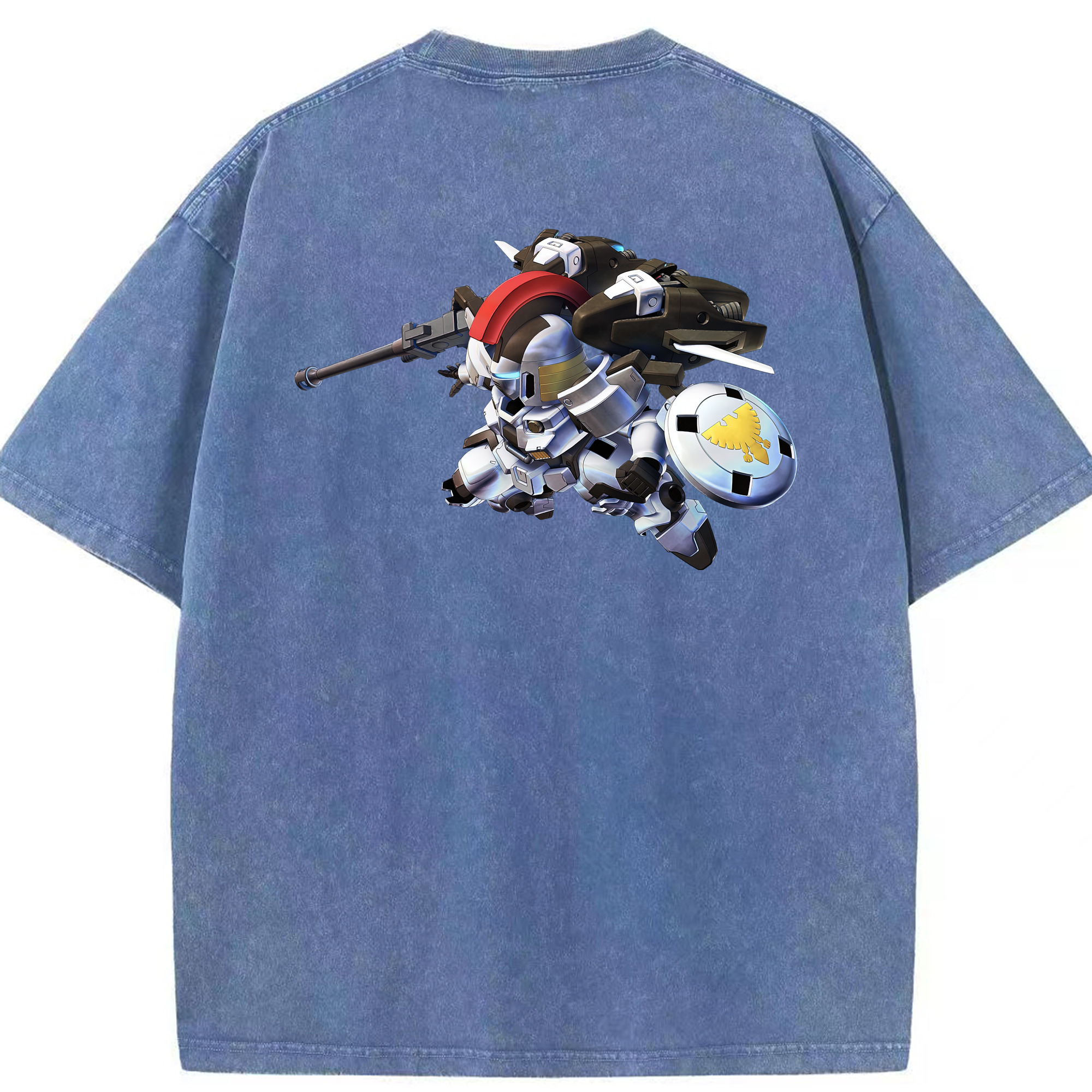 （画像用） 機動戦士ガンダム Mobile Suit Gundam 綿100% ヴィンテージ風 半袖Tシャツ（背面プリント）