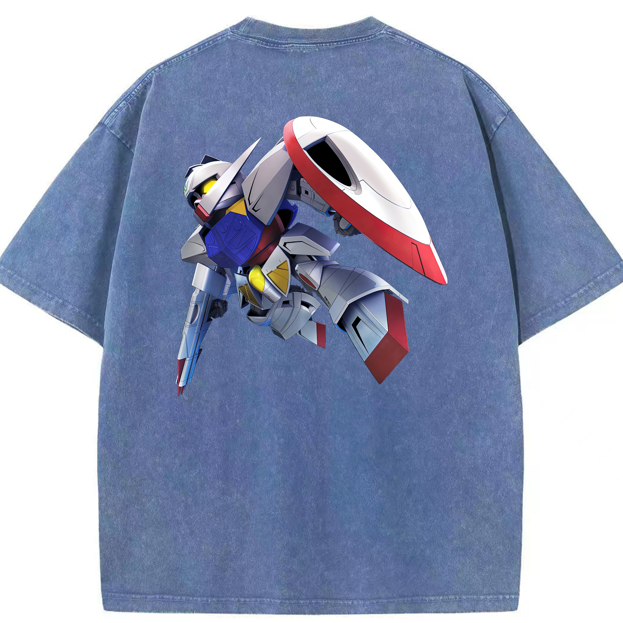 （画像用） 機動戦士ガンダム Mobile Suit Gundam 綿100% ヴィンテージ風 半袖Tシャツ（背面プリント）