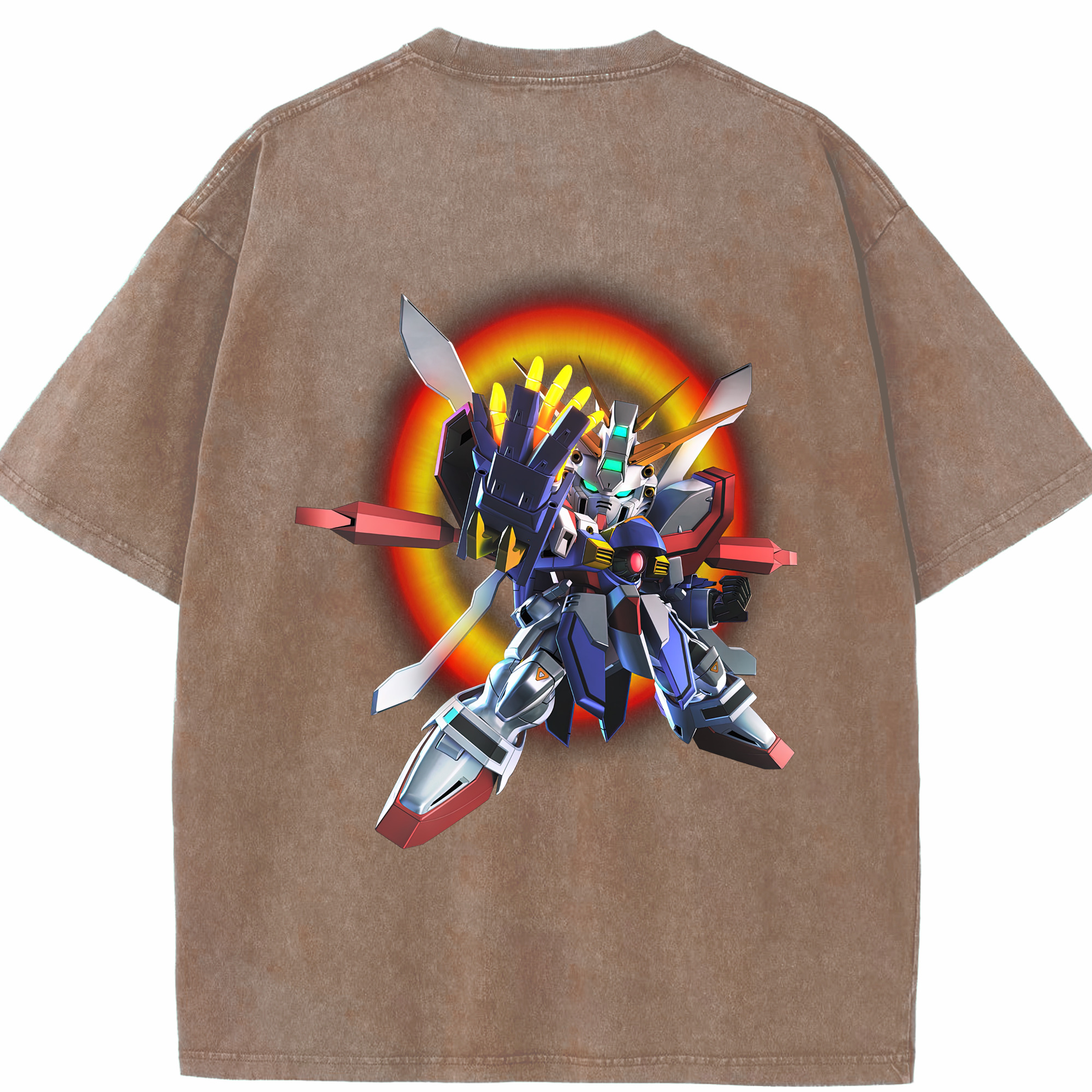 （画像用） 機動戦士ガンダム Mobile Suit Gundam 綿100% ヴィンテージ風 半袖Tシャツ（背面プリント）