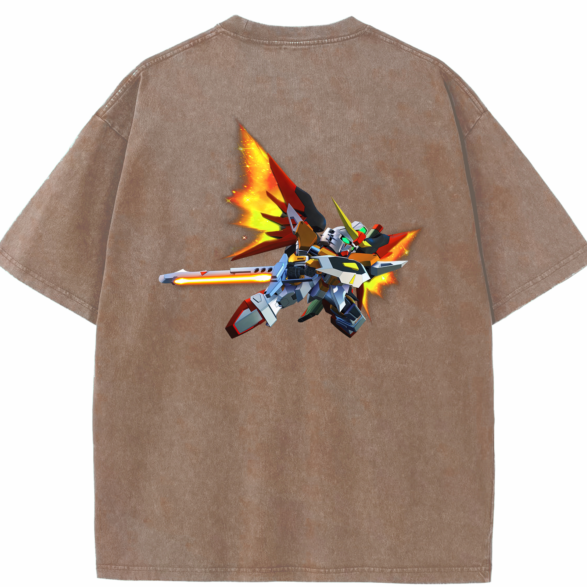 （画像用） 機動戦士ガンダム Mobile Suit Gundam 綿100% ヴィンテージ風 半袖Tシャツ（背面プリント）