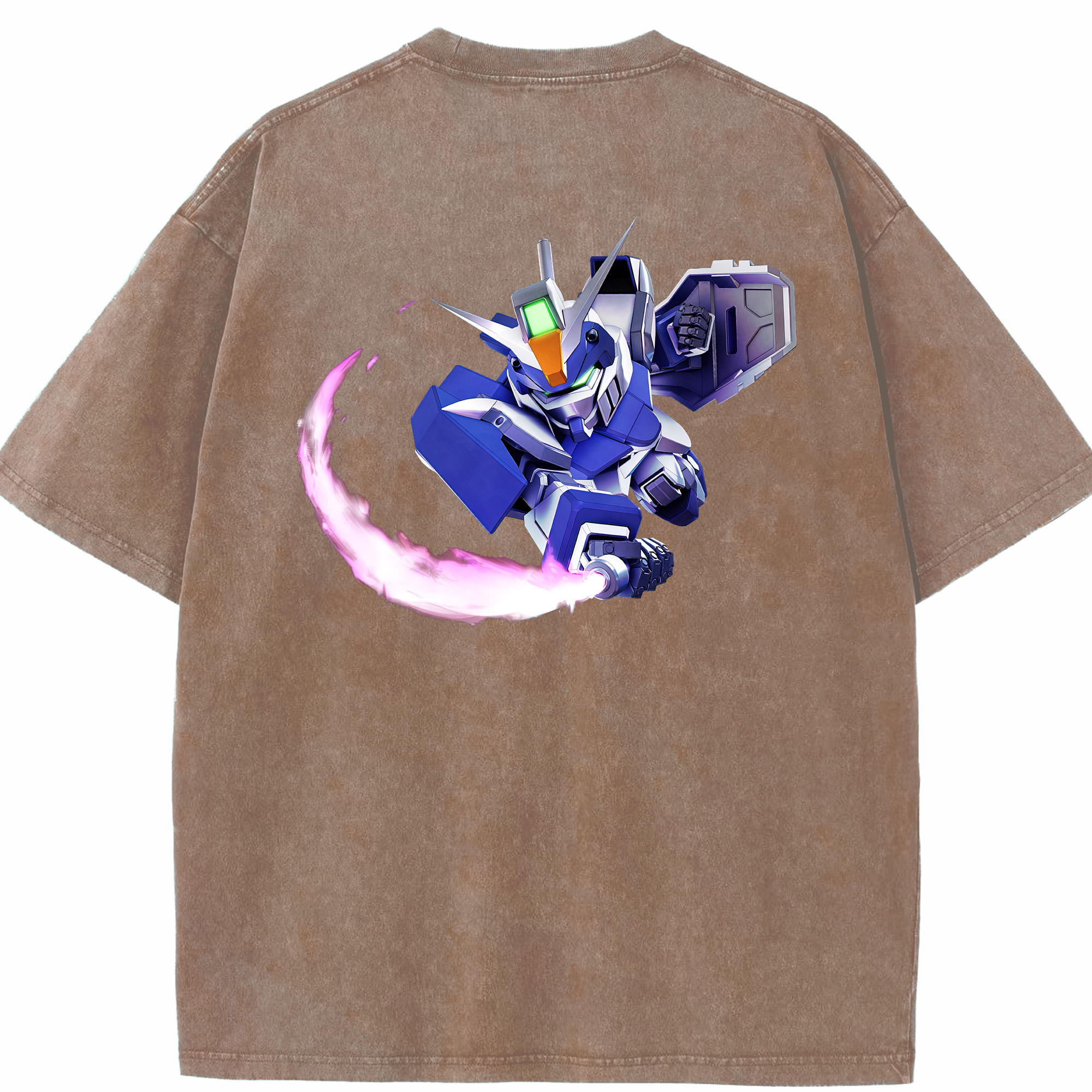 （画像用） 機動戦士ガンダム Mobile Suit Gundam 綿100% ヴィンテージ風 半袖Tシャツ（背面プリント）