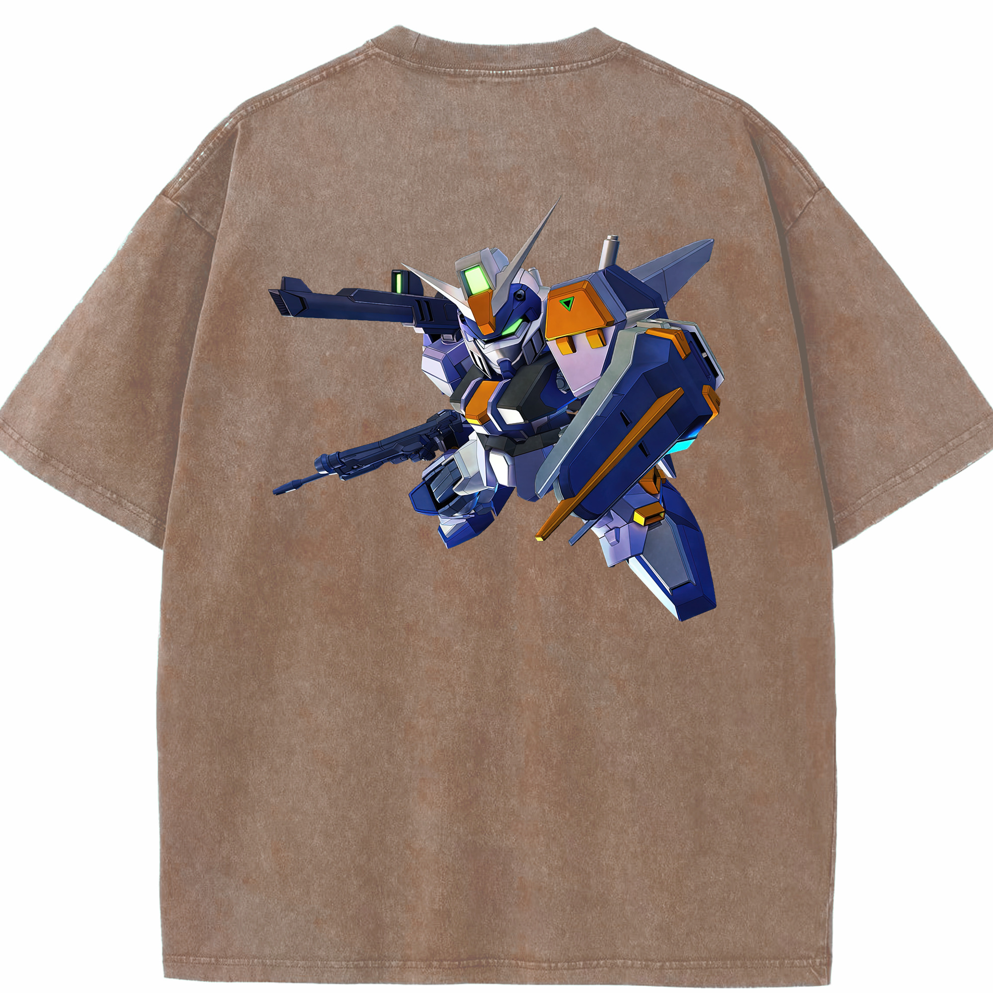 （画像用） 機動戦士ガンダム Mobile Suit Gundam 綿100% ヴィンテージ風 半袖Tシャツ（背面プリント）