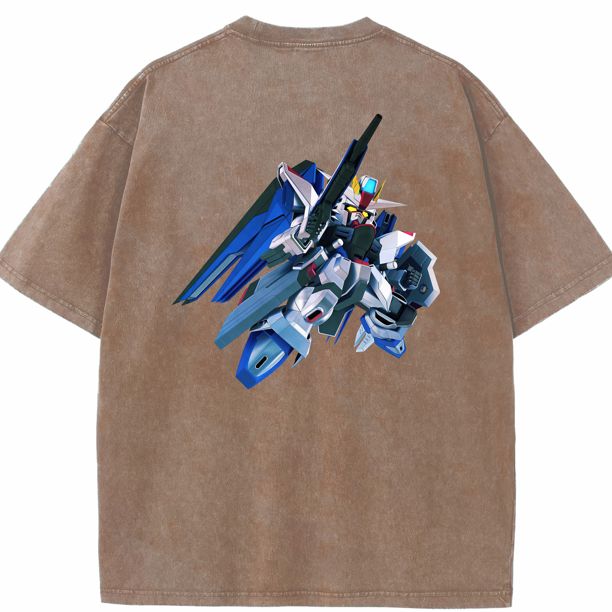 （画像用） 機動戦士ガンダム Mobile Suit Gundam 綿100% ヴィンテージ風 半袖Tシャツ（背面プリント）