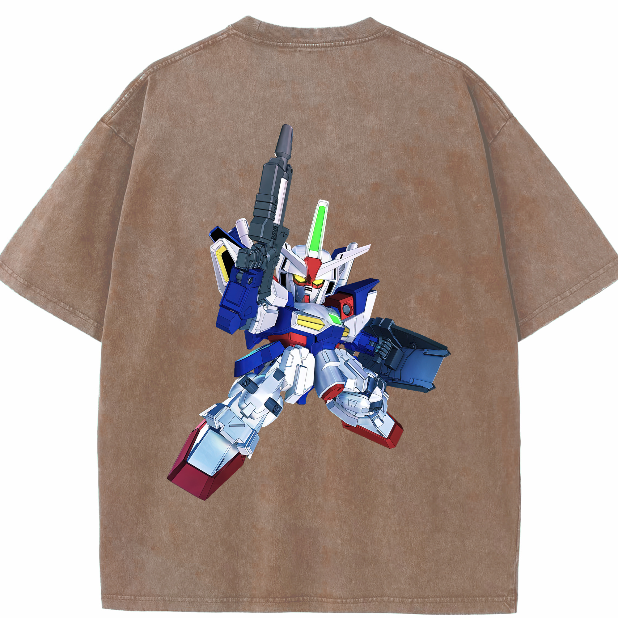 （画像用） 機動戦士ガンダム Mobile Suit Gundam 綿100% ヴィンテージ風 半袖Tシャツ（背面プリント）