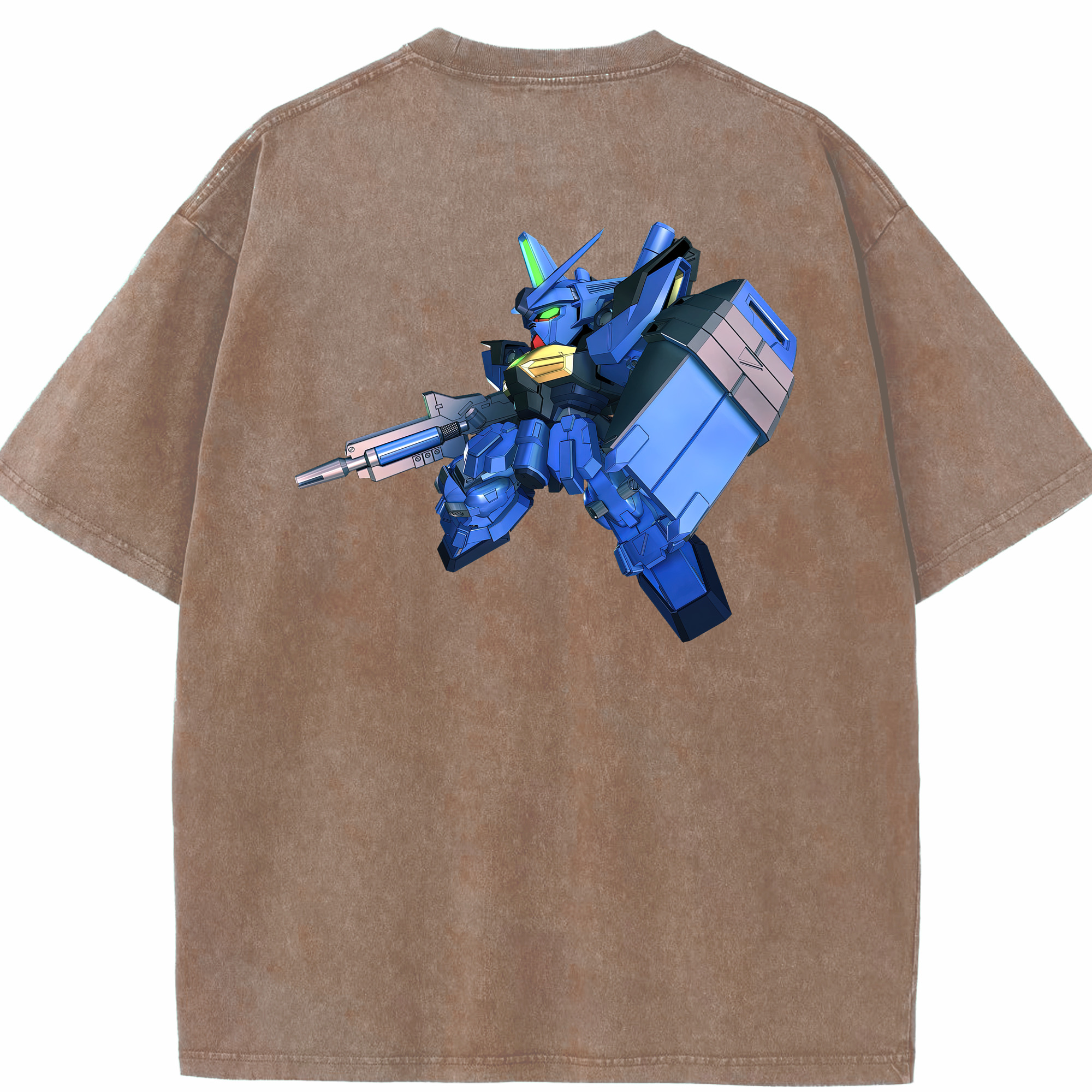 （画像用） 機動戦士ガンダム Mobile Suit Gundam 綿100% ヴィンテージ風 半袖Tシャツ（背面プリント）