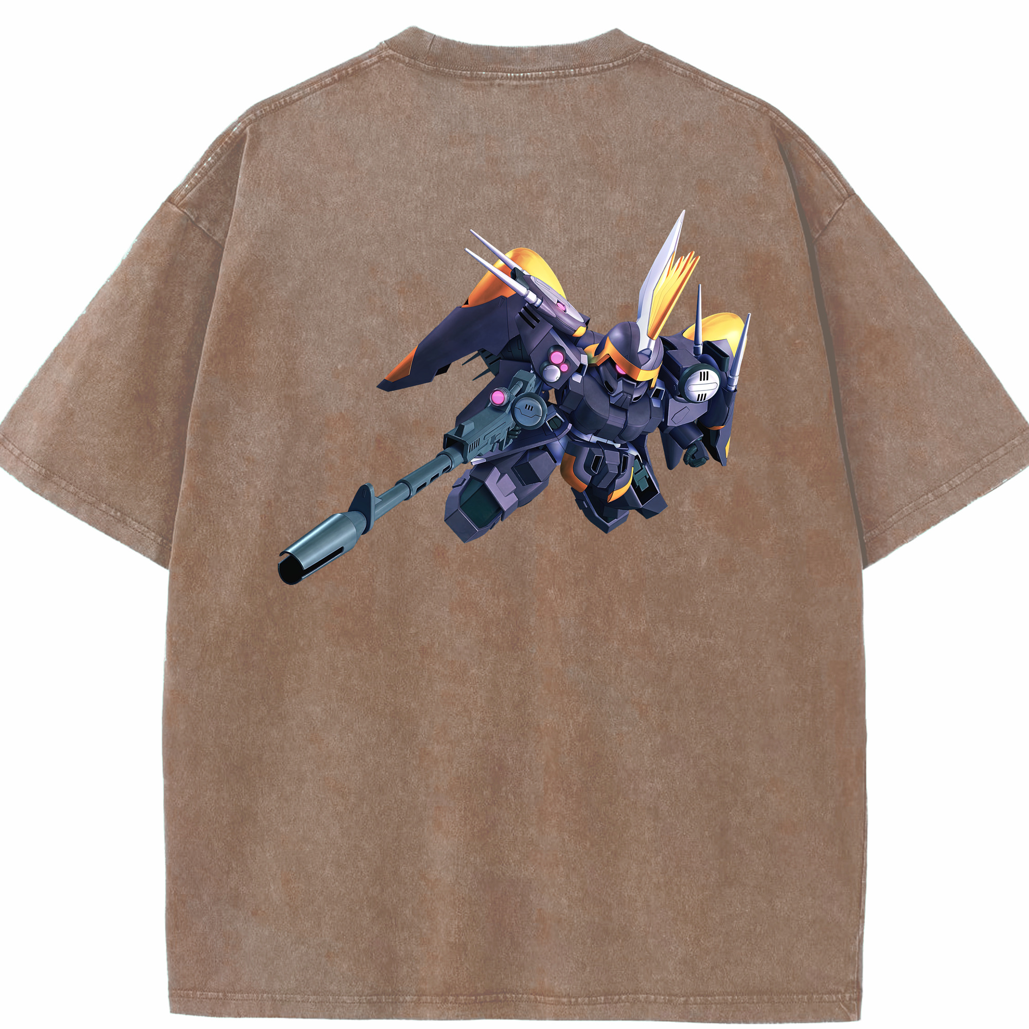 （画像用） 機動戦士ガンダム Mobile Suit Gundam 綿100% ヴィンテージ風 半袖Tシャツ（背面プリント）