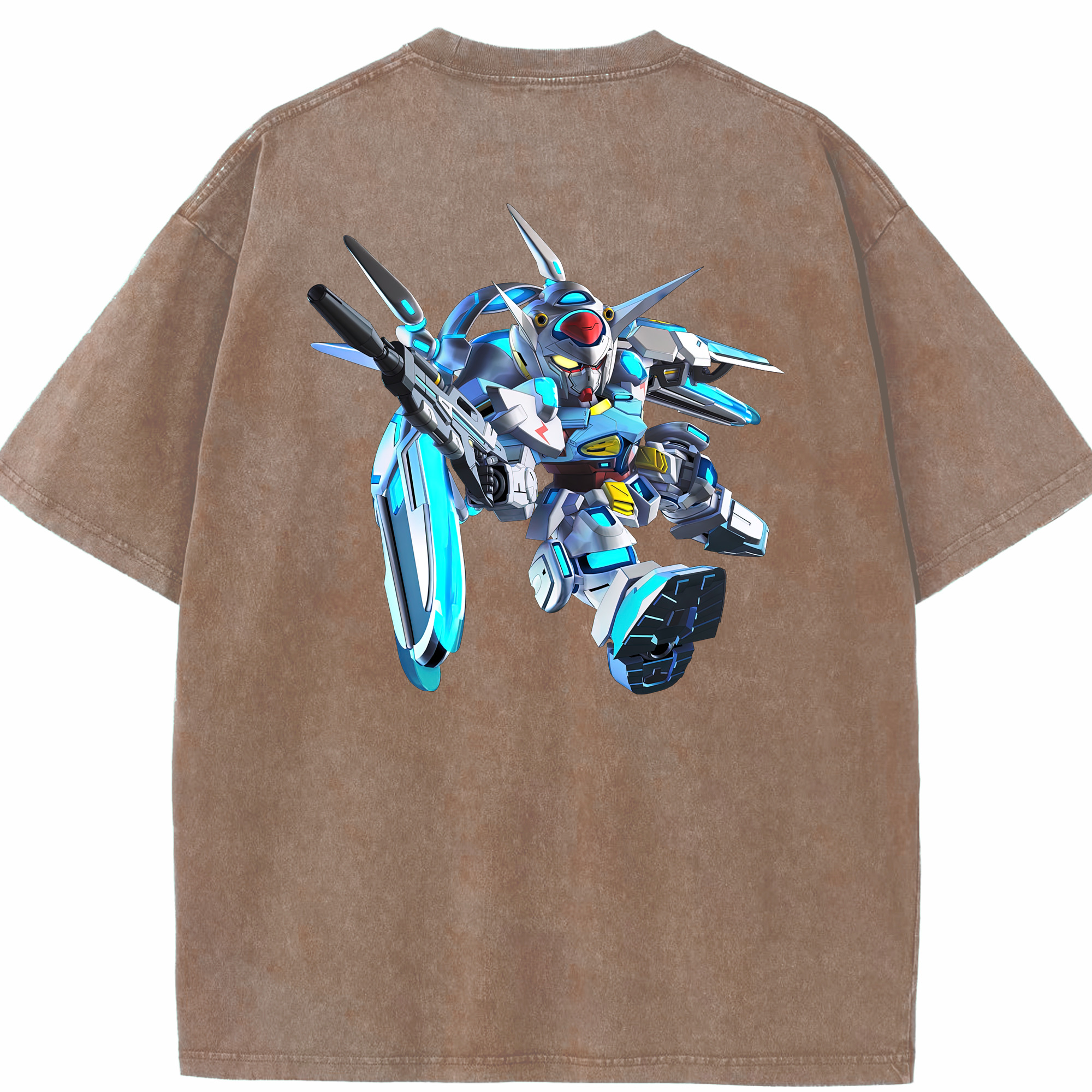 （画像用） 機動戦士ガンダム Mobile Suit Gundam 綿100% ヴィンテージ風 半袖Tシャツ（背面プリント）