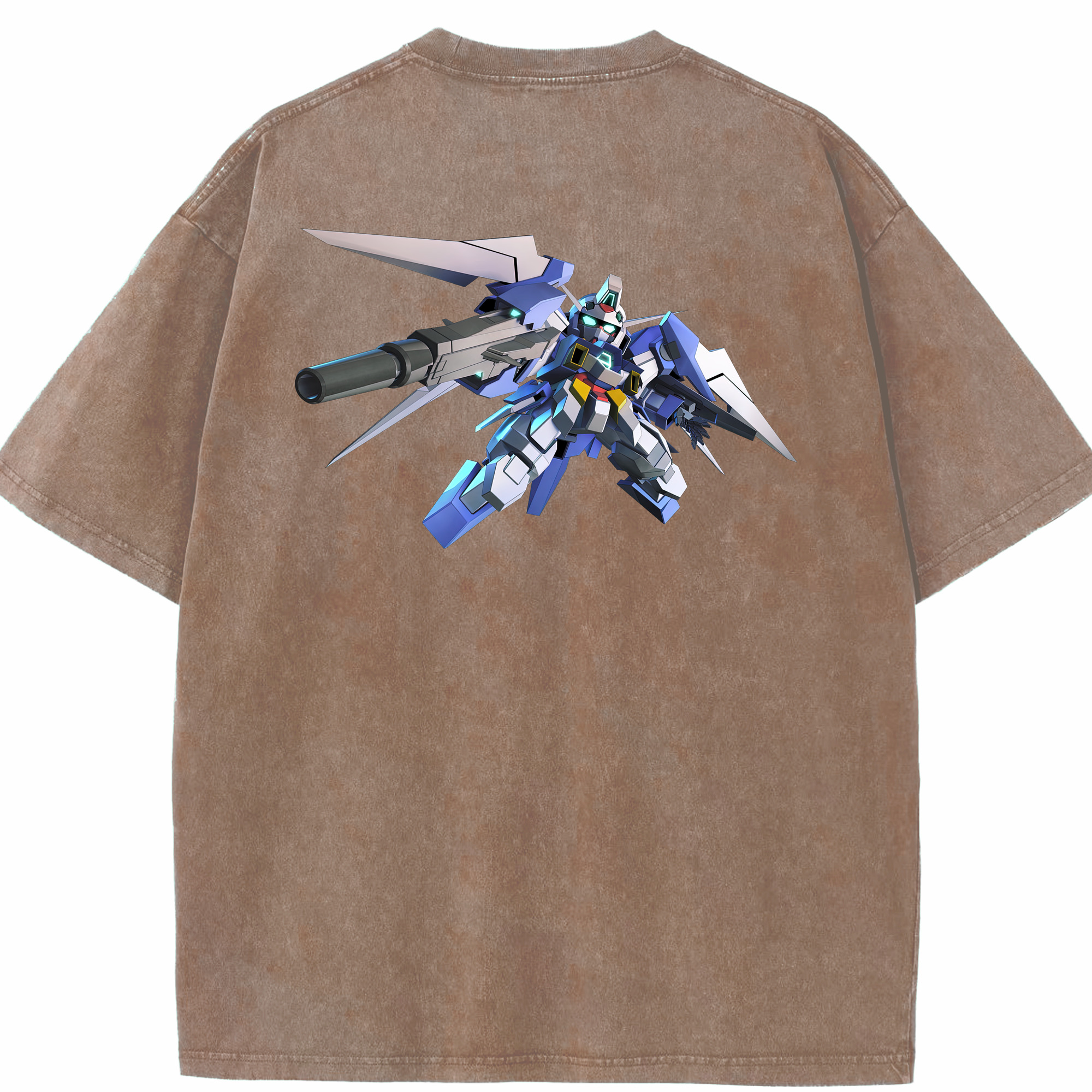 （画像用） 機動戦士ガンダム Mobile Suit Gundam 綿100% ヴィンテージ風 半袖Tシャツ（背面プリント）
